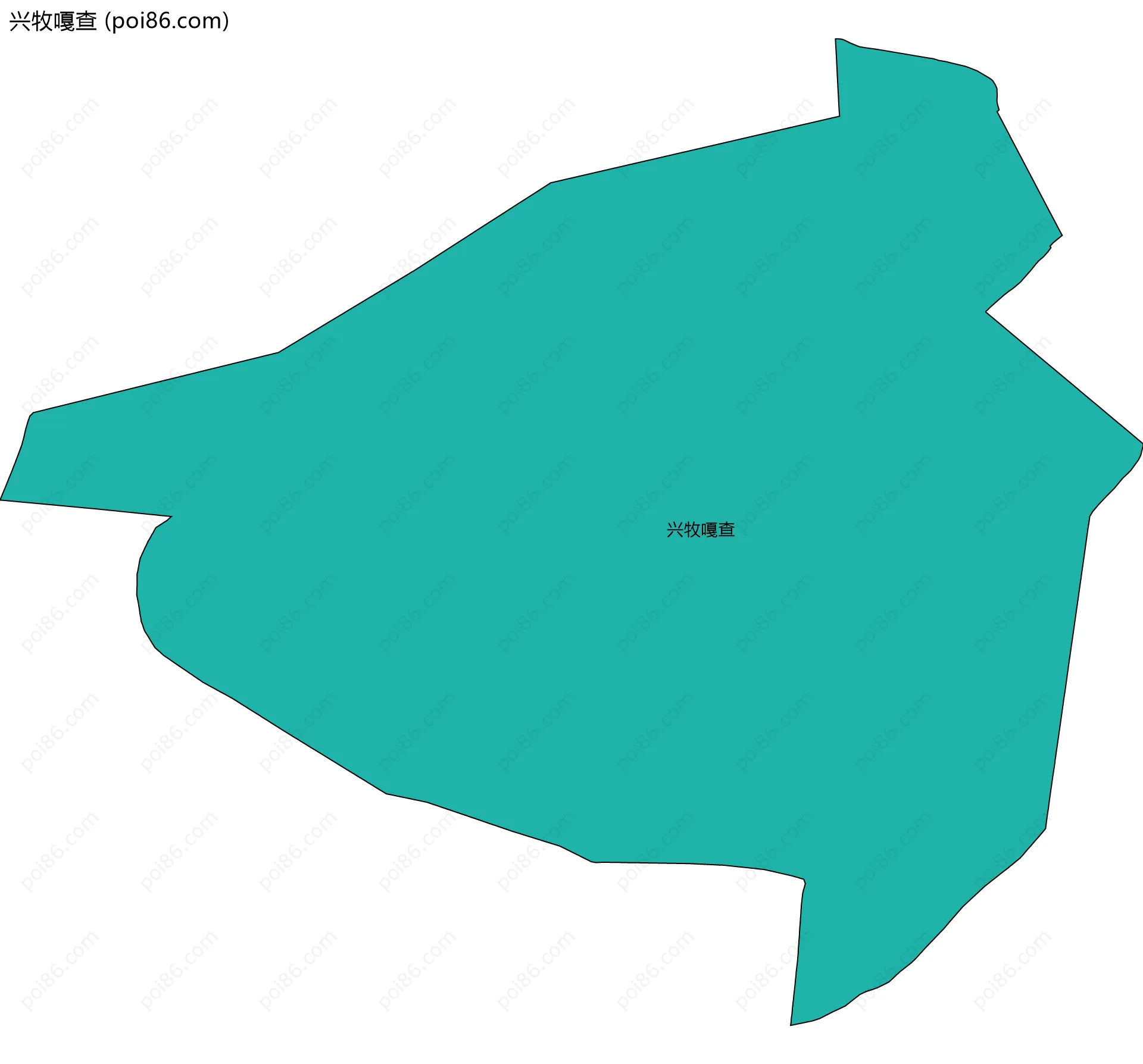 兴牧嘎查边界地图