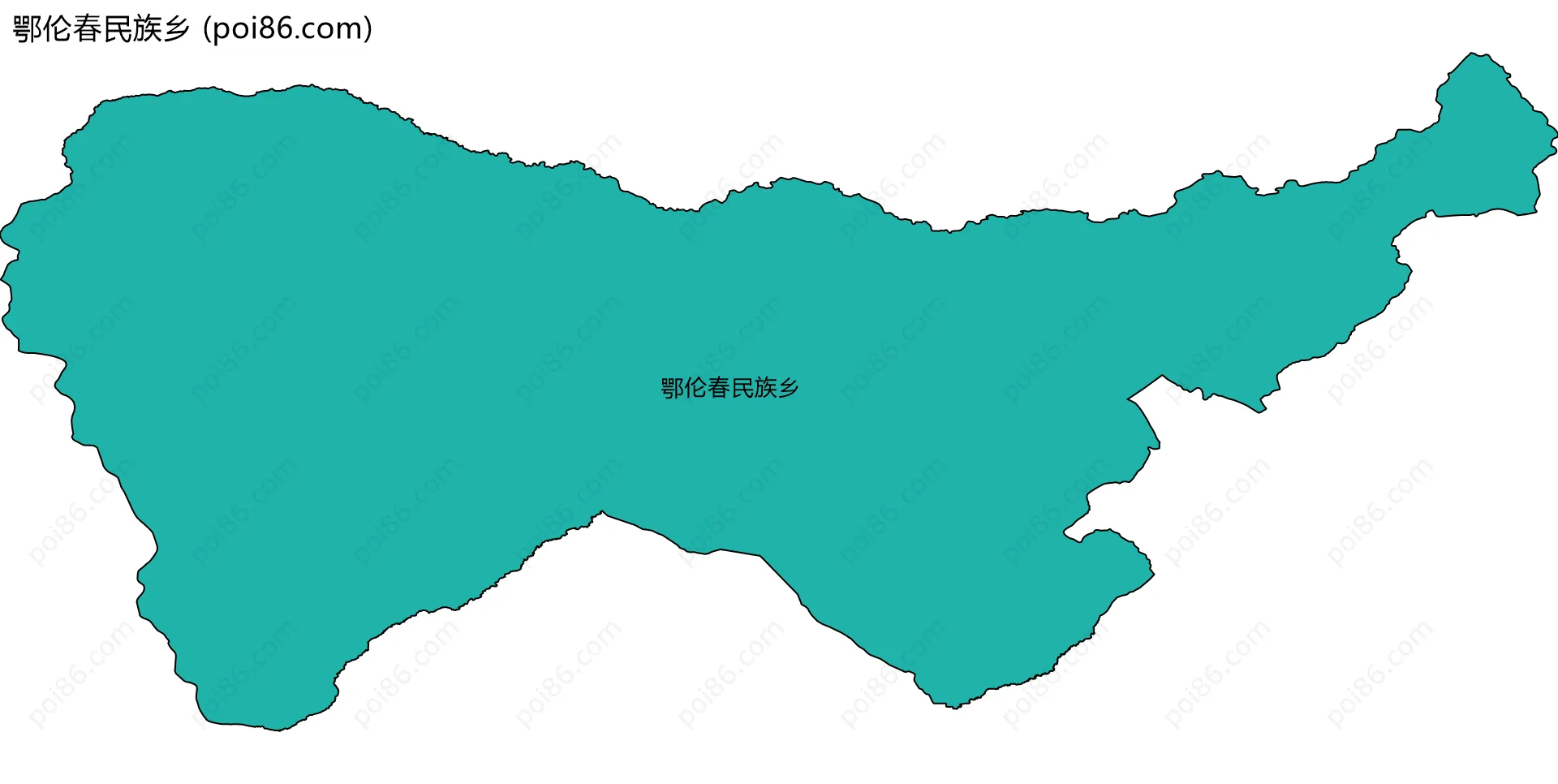 鄂伦春民族乡边界地图