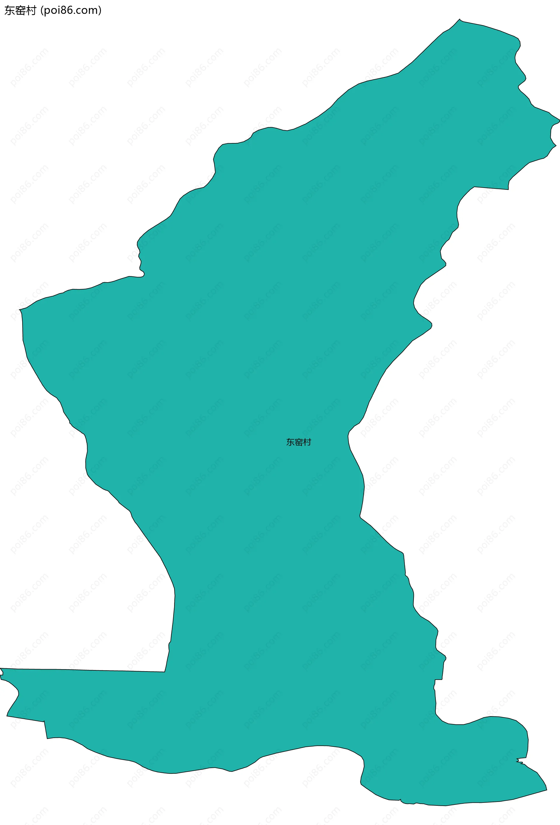 东窑村边界地图