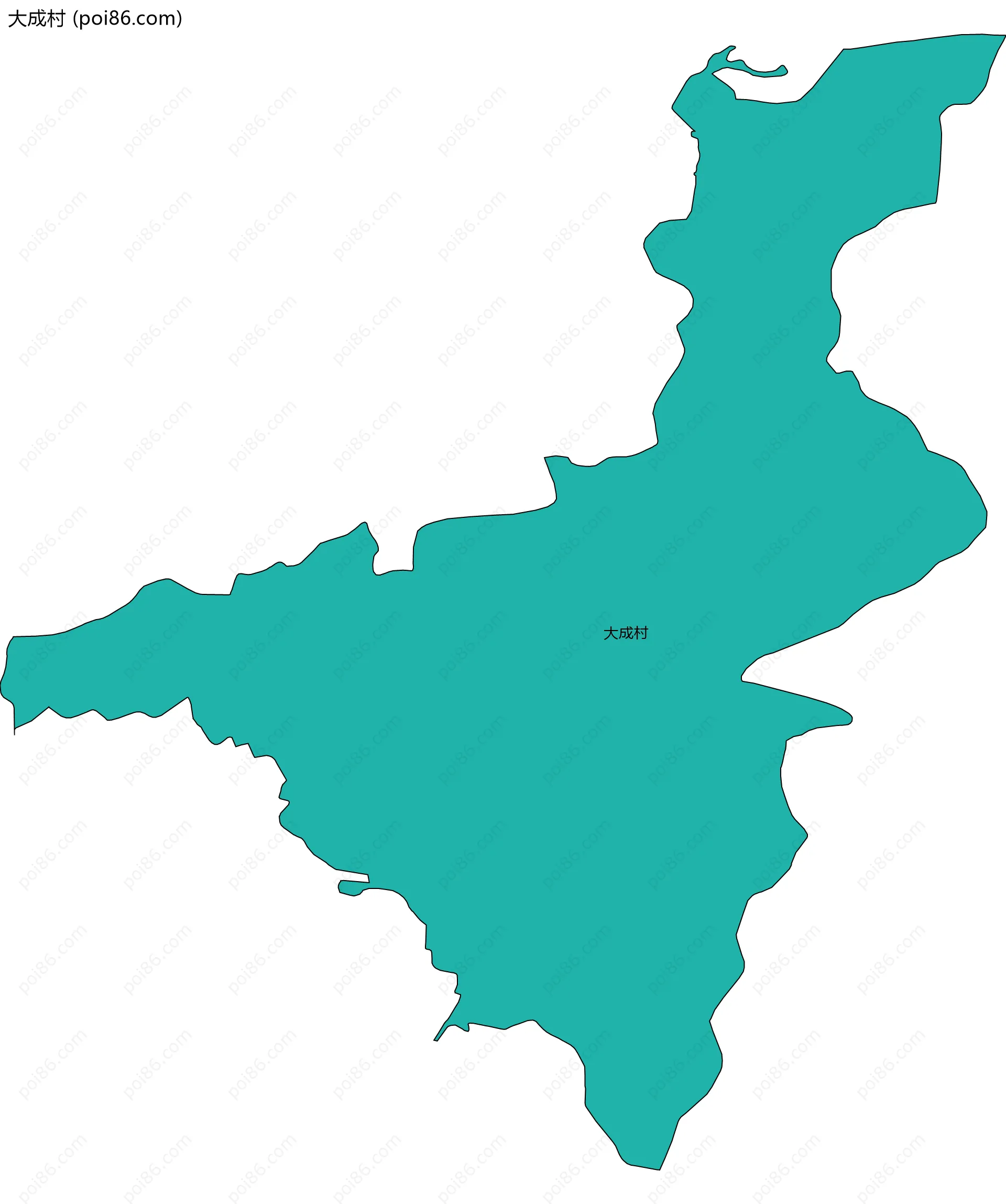大成村边界地图
