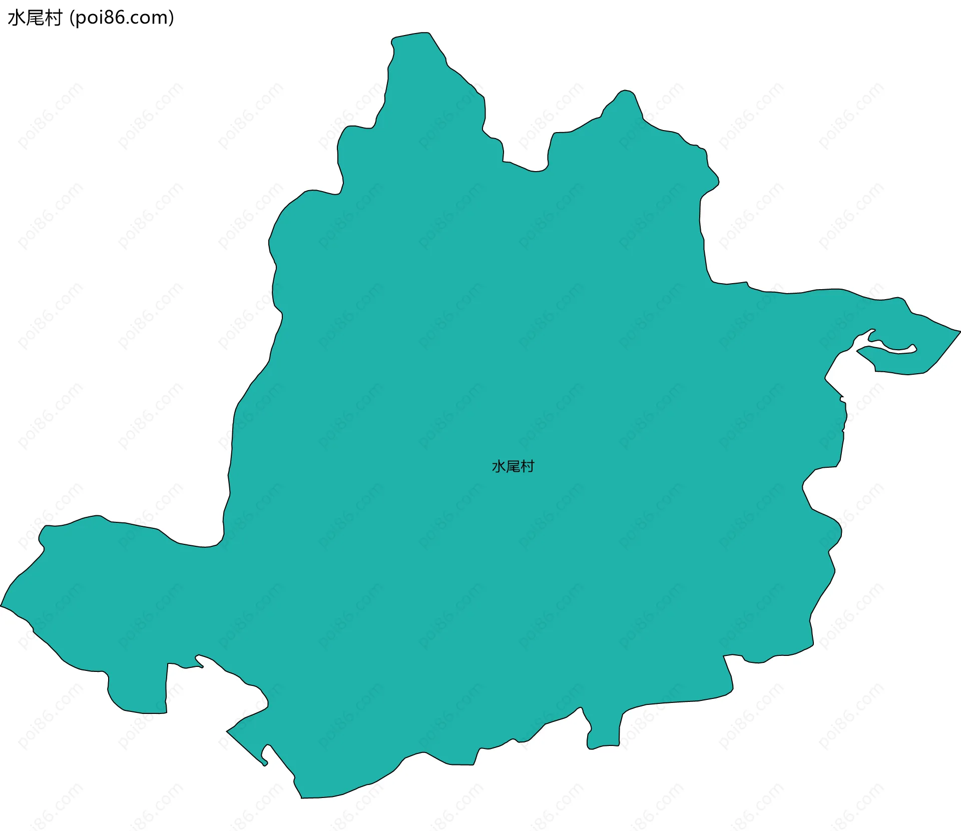 水尾村边界地图