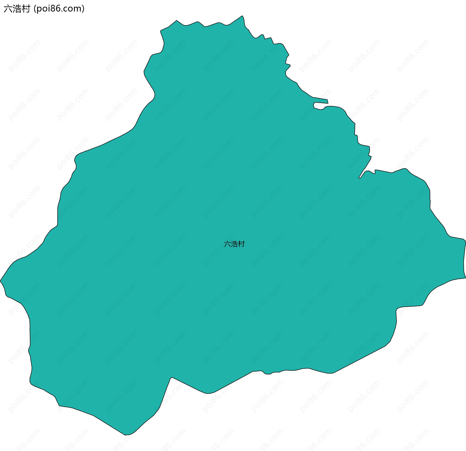 六浩村边界地图