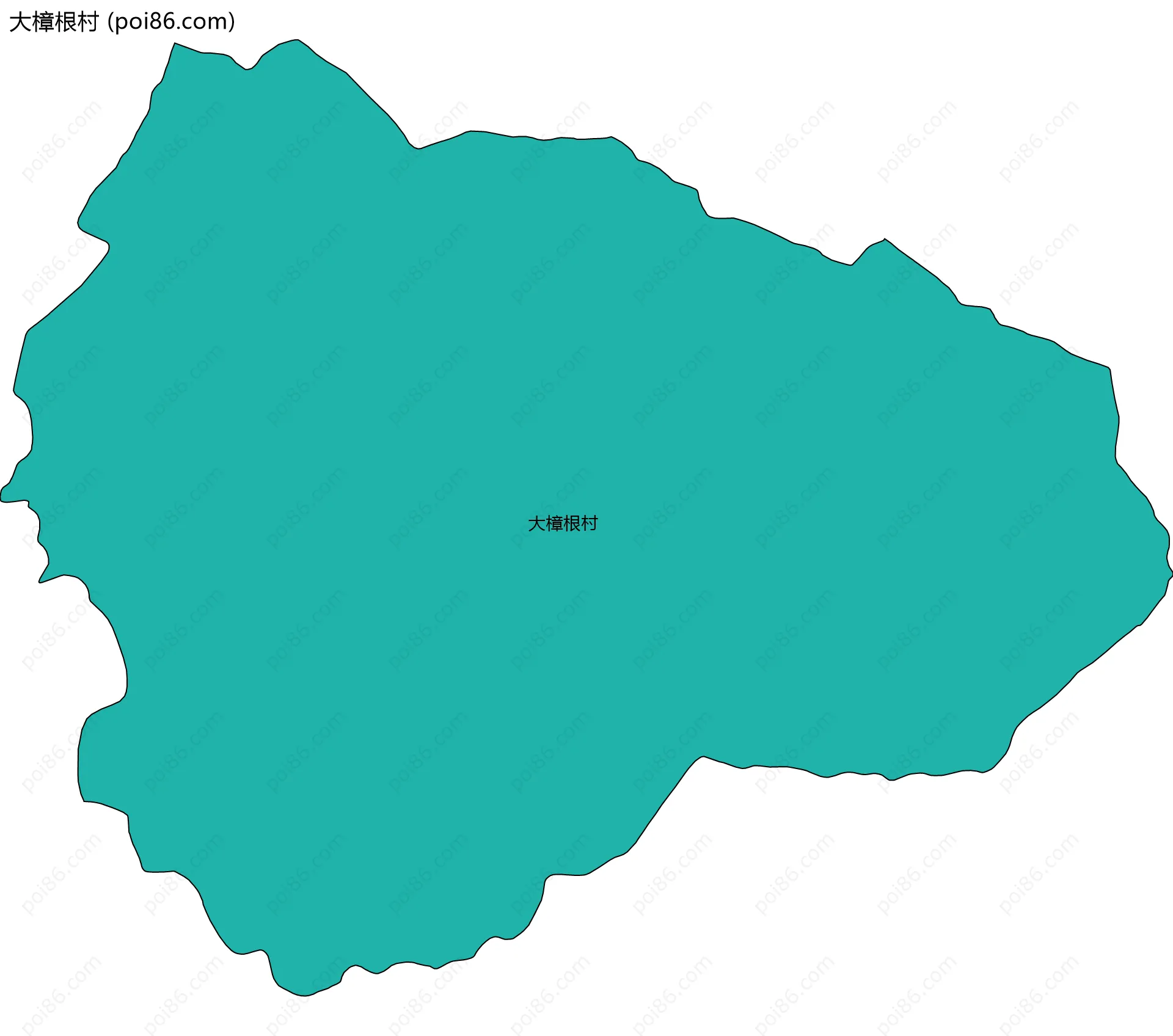 大樟根村边界地图