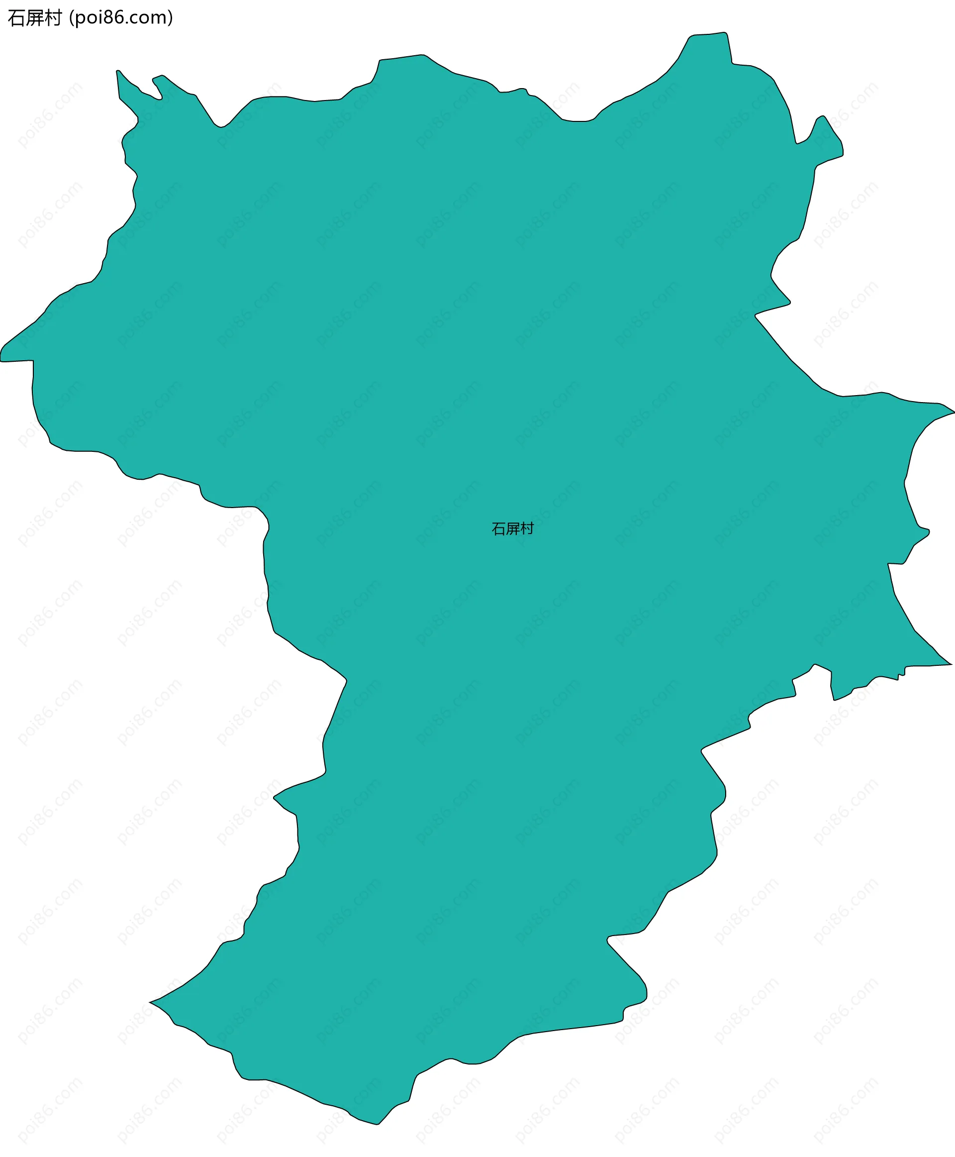 石屏村边界地图