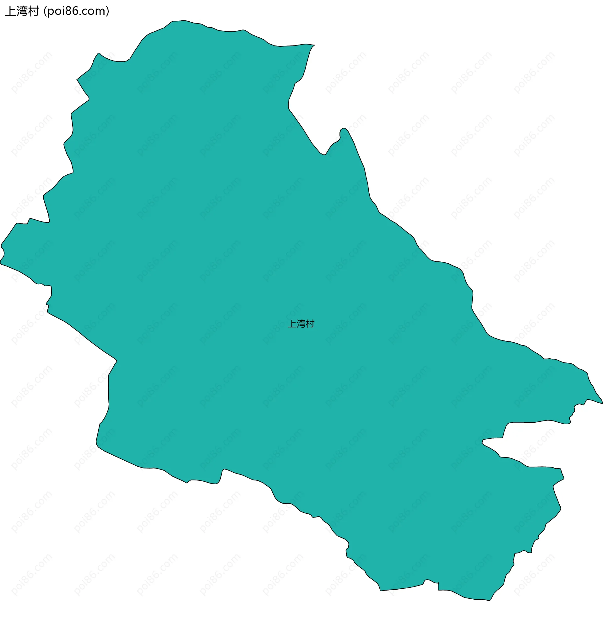 上湾村边界地图
