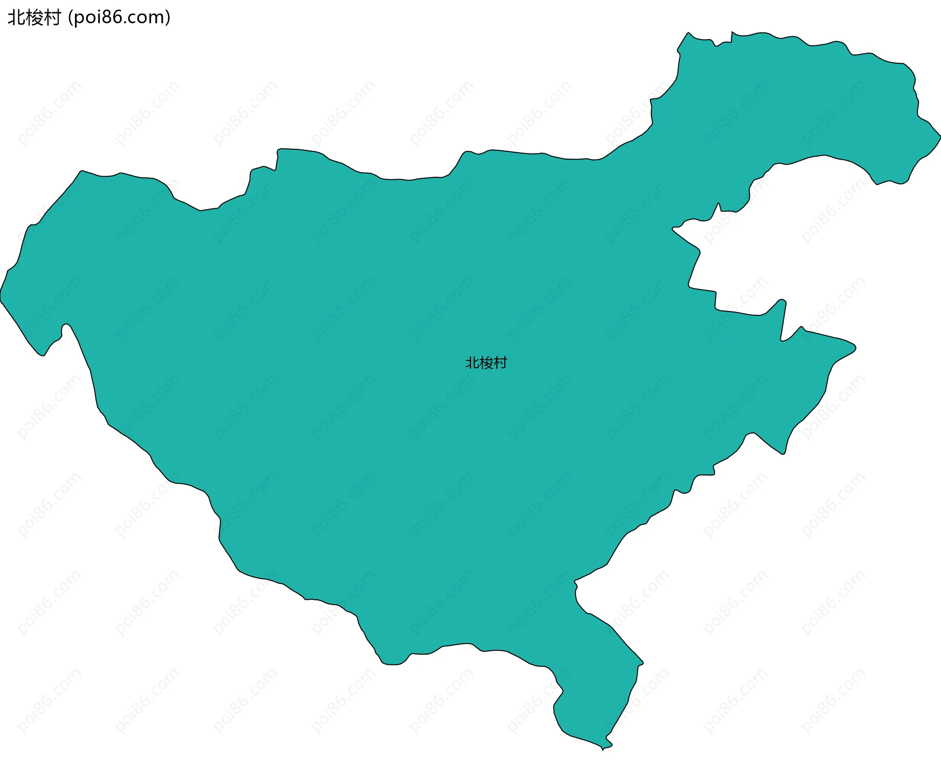 北梭村边界地图