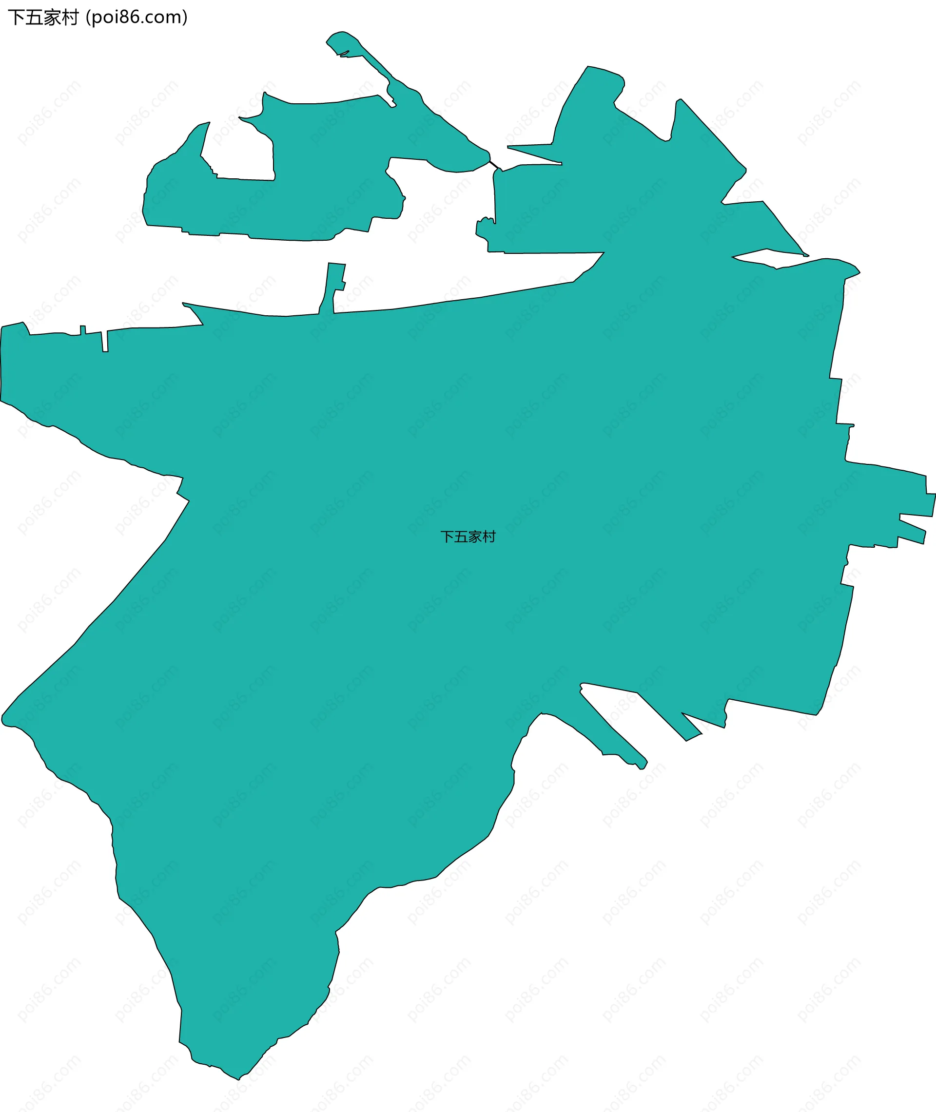 下五家村边界地图