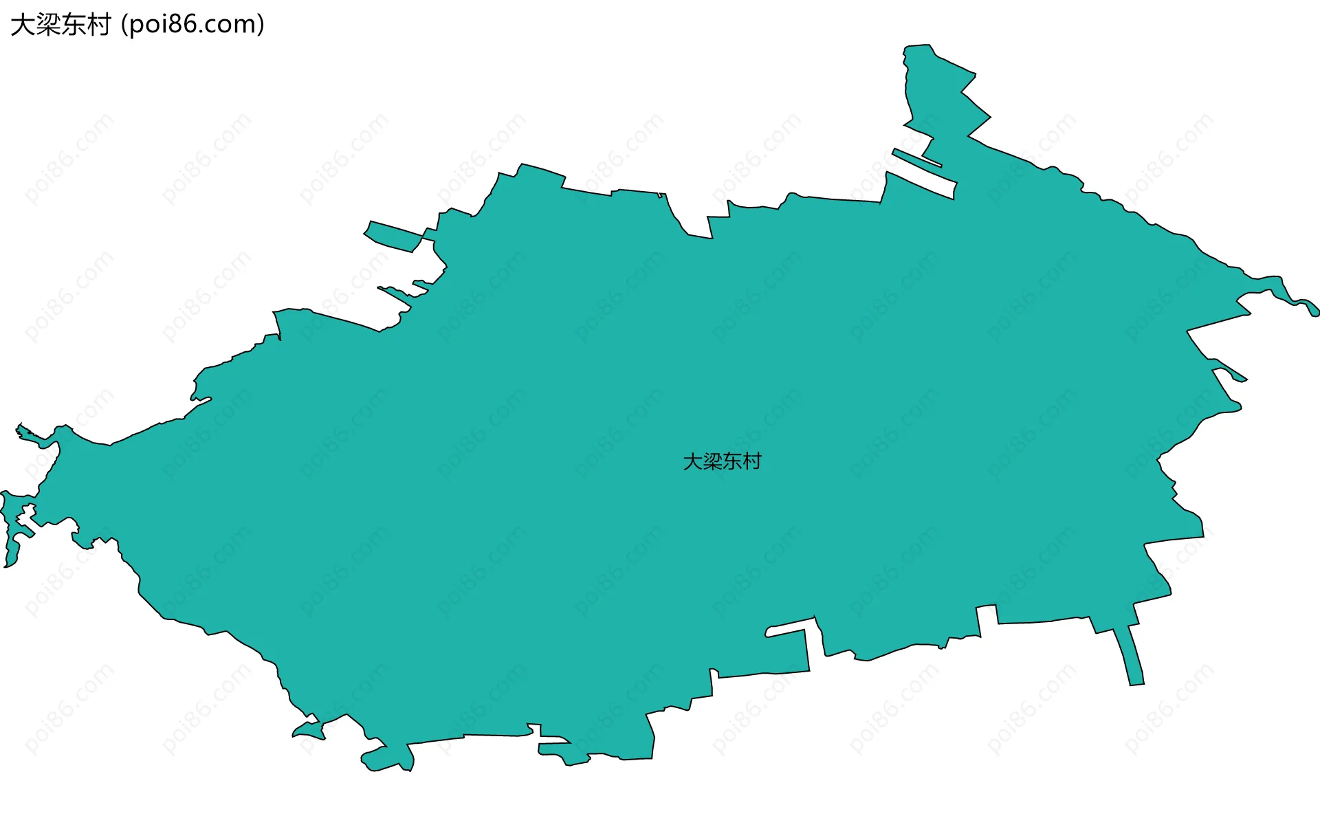 大梁东村边界地图