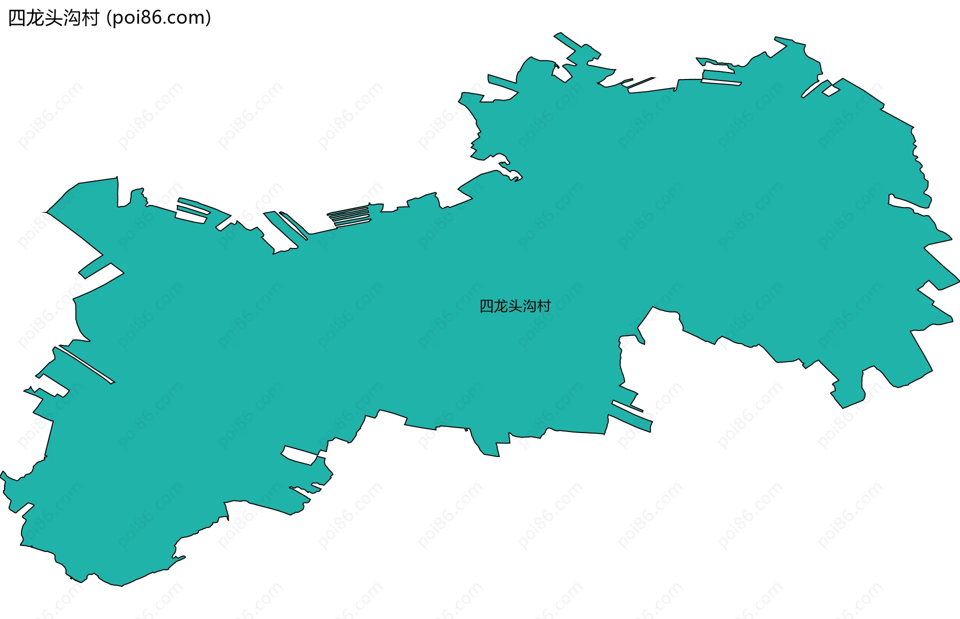 四龙头沟村边界地图