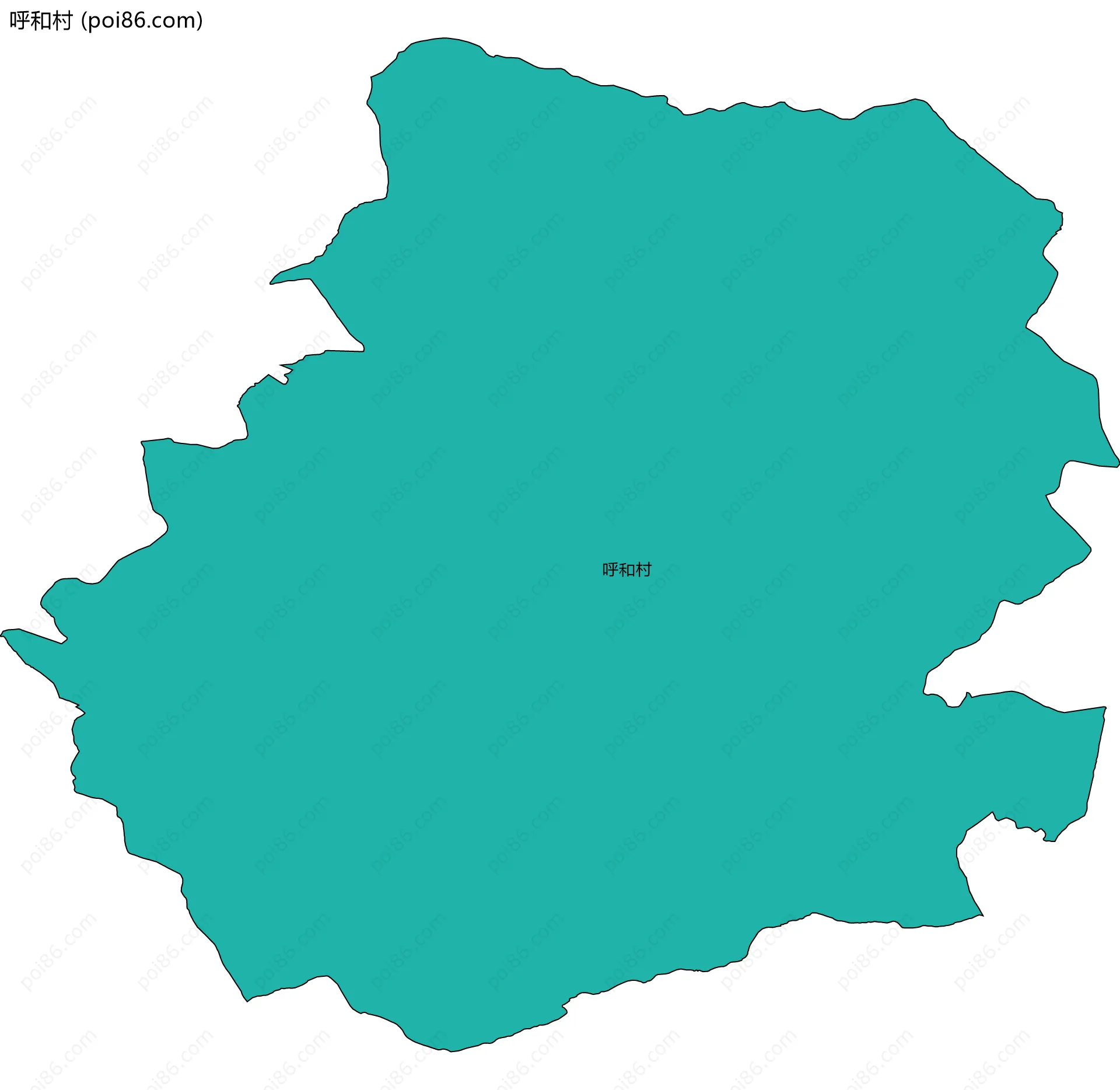 呼和村边界地图