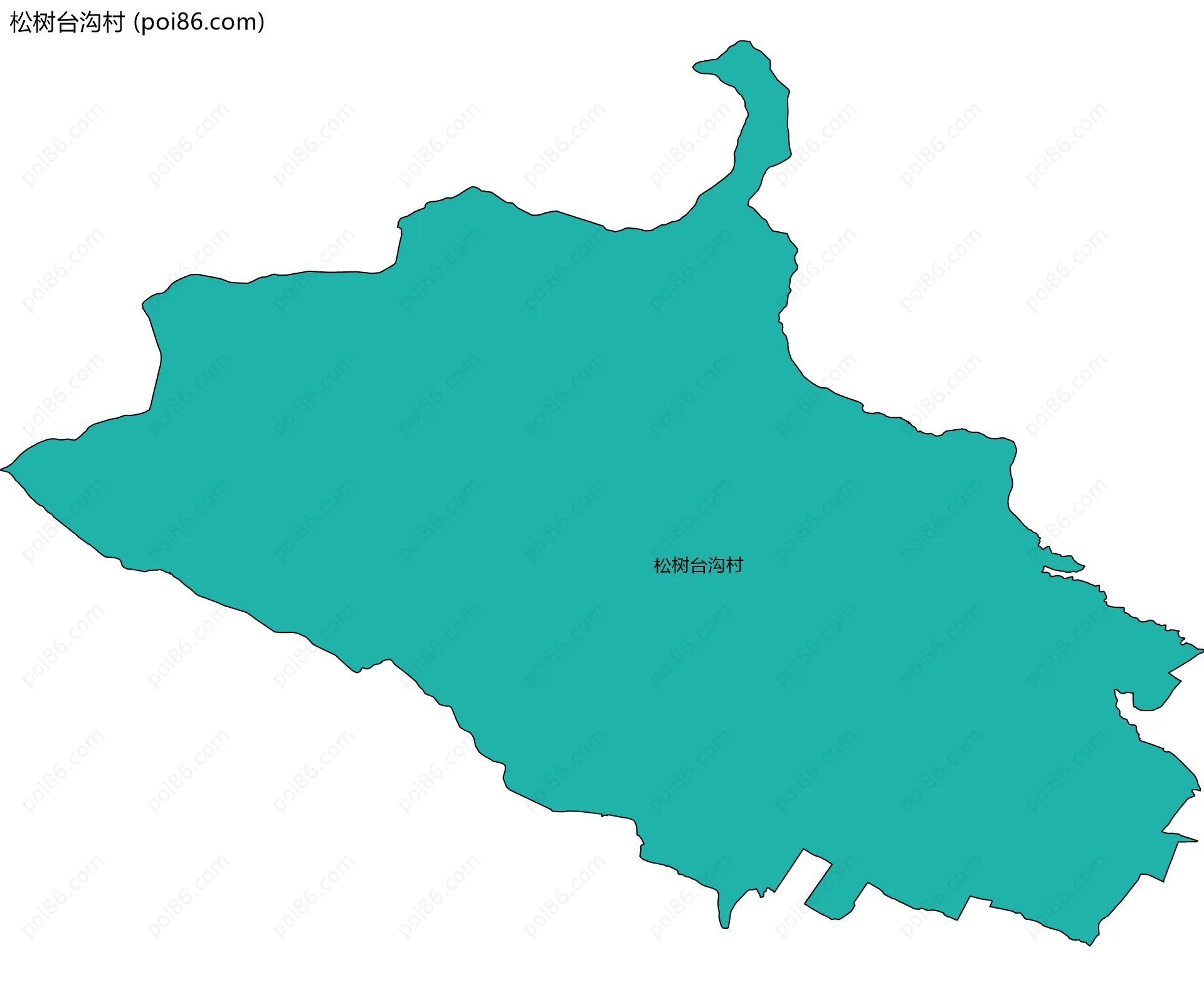 松树台沟村边界地图