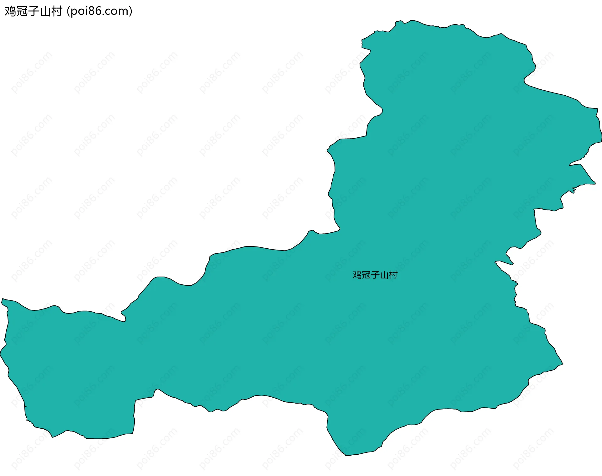鸡冠子山村边界地图