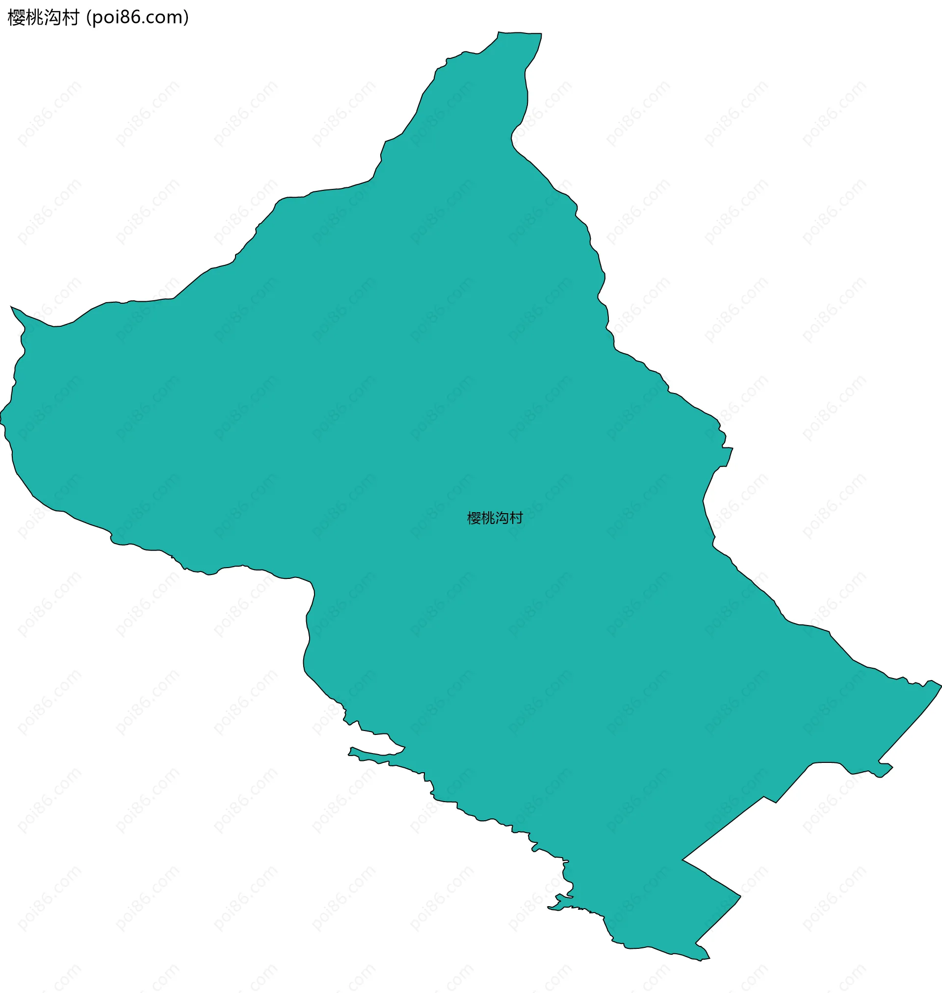 樱桃沟村边界地图