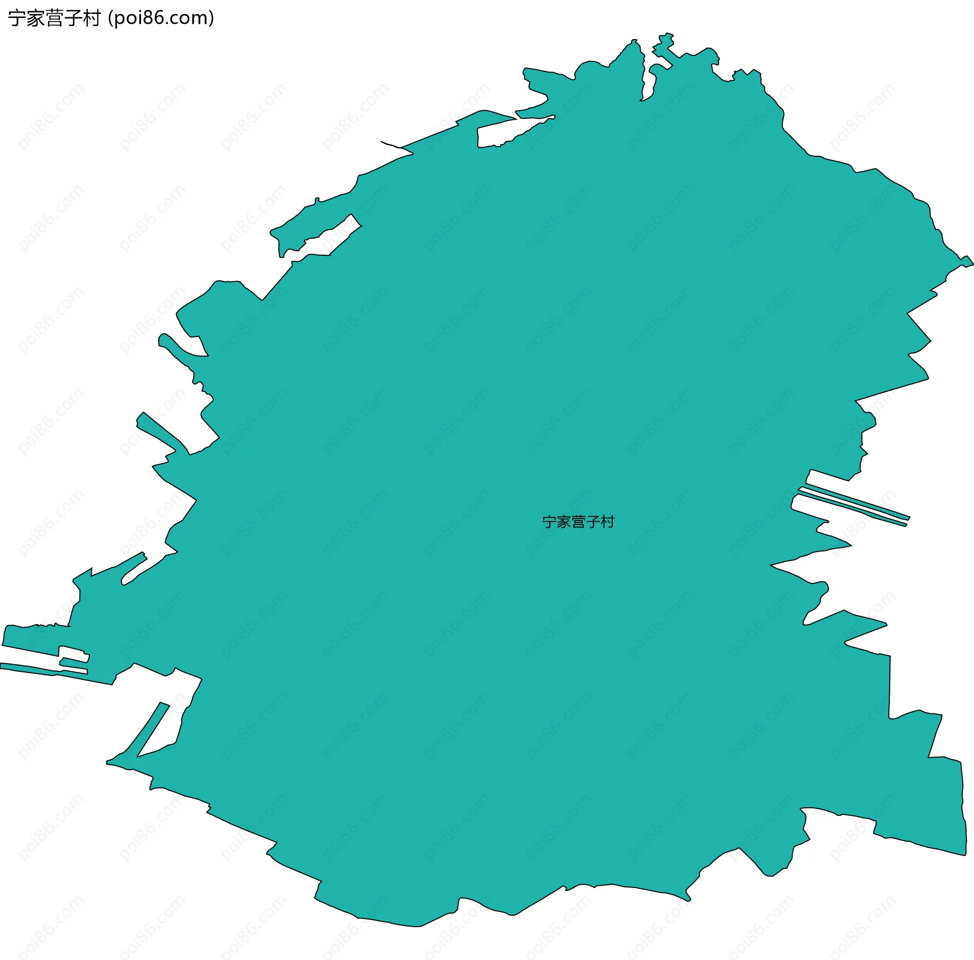 宁家营子村边界地图