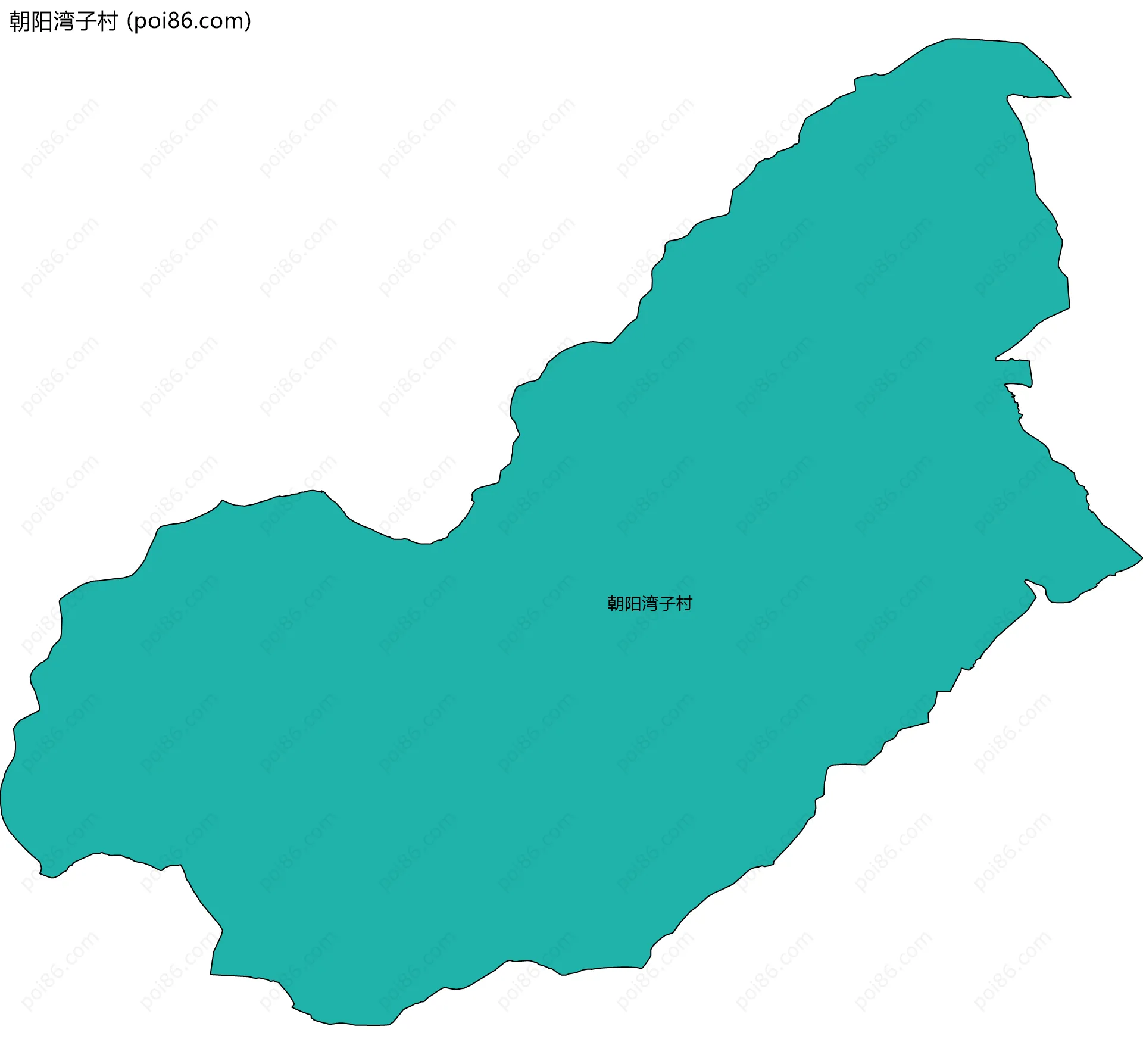 朝阳湾子村边界地图