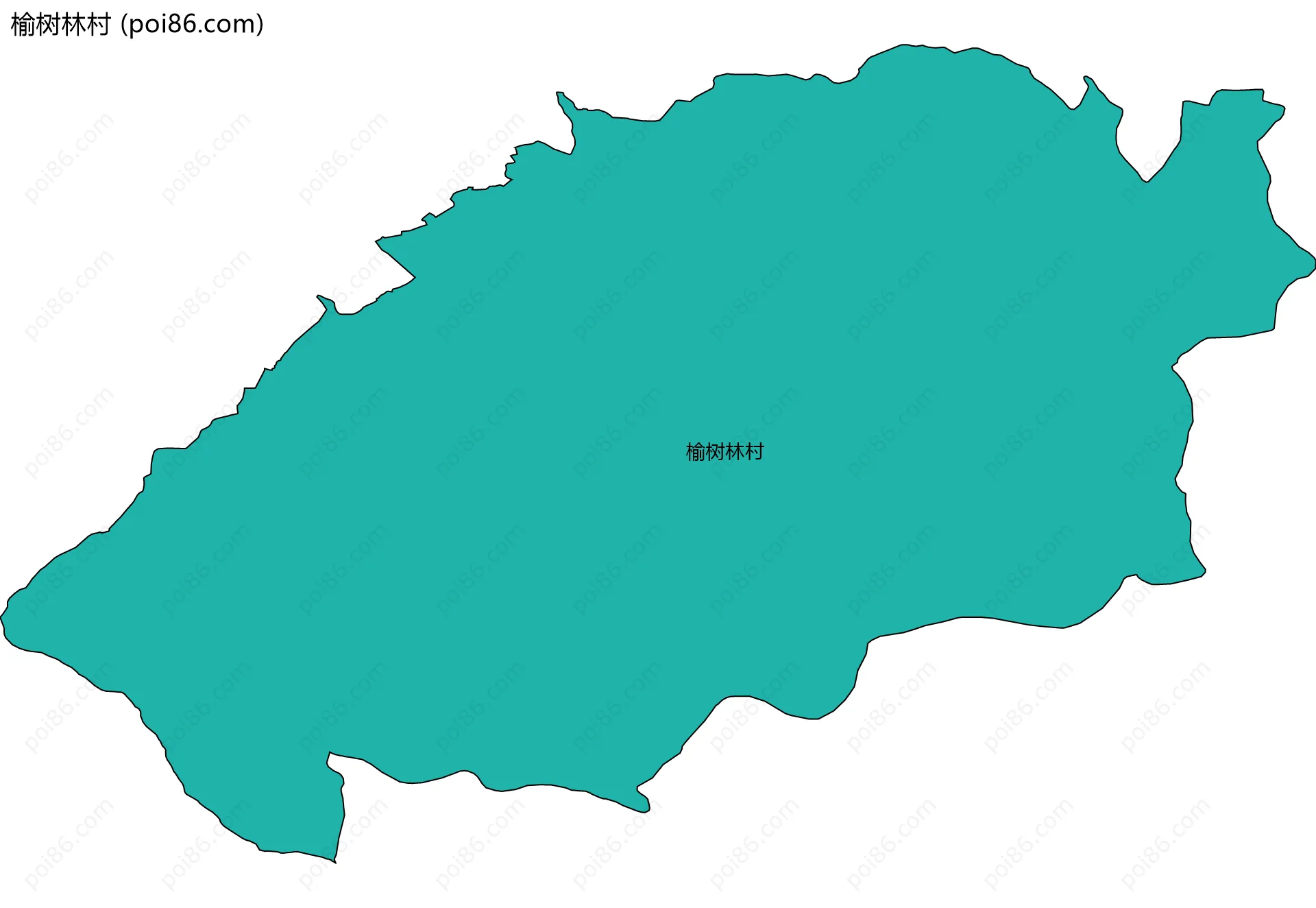榆树林村边界地图