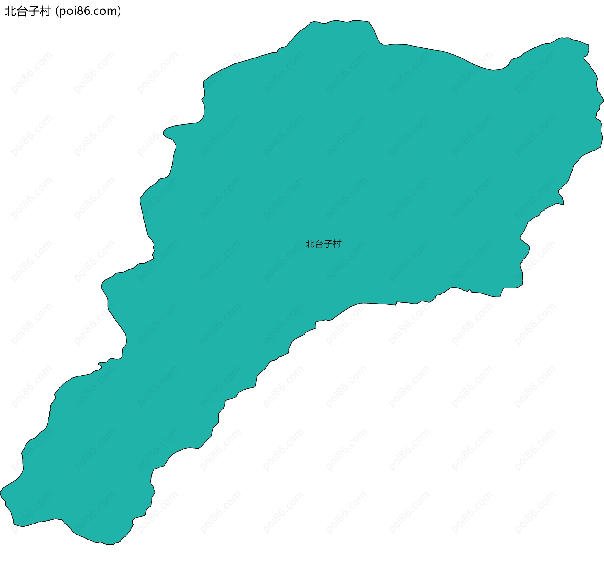 北台子村边界地图