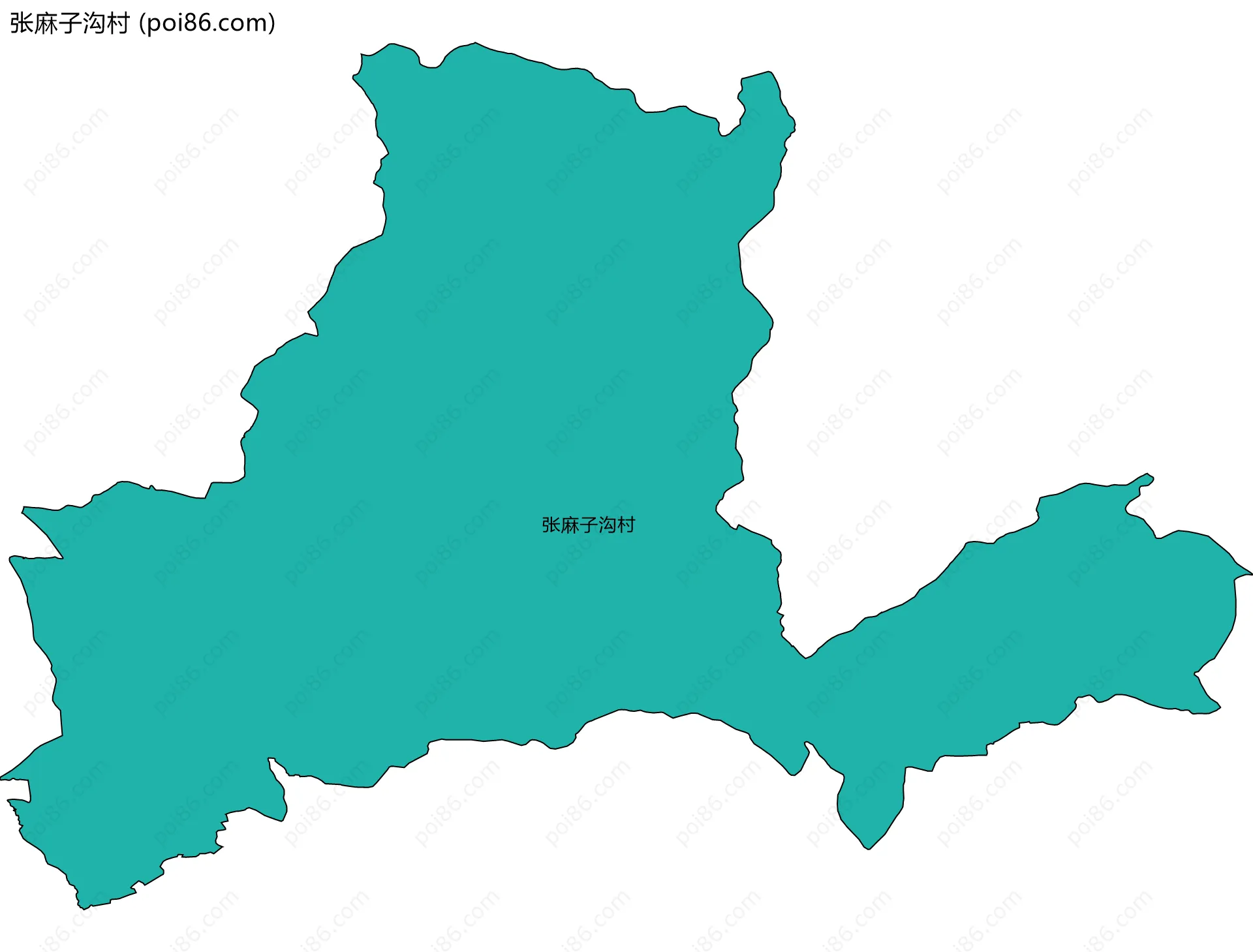 张麻子沟村边界地图
