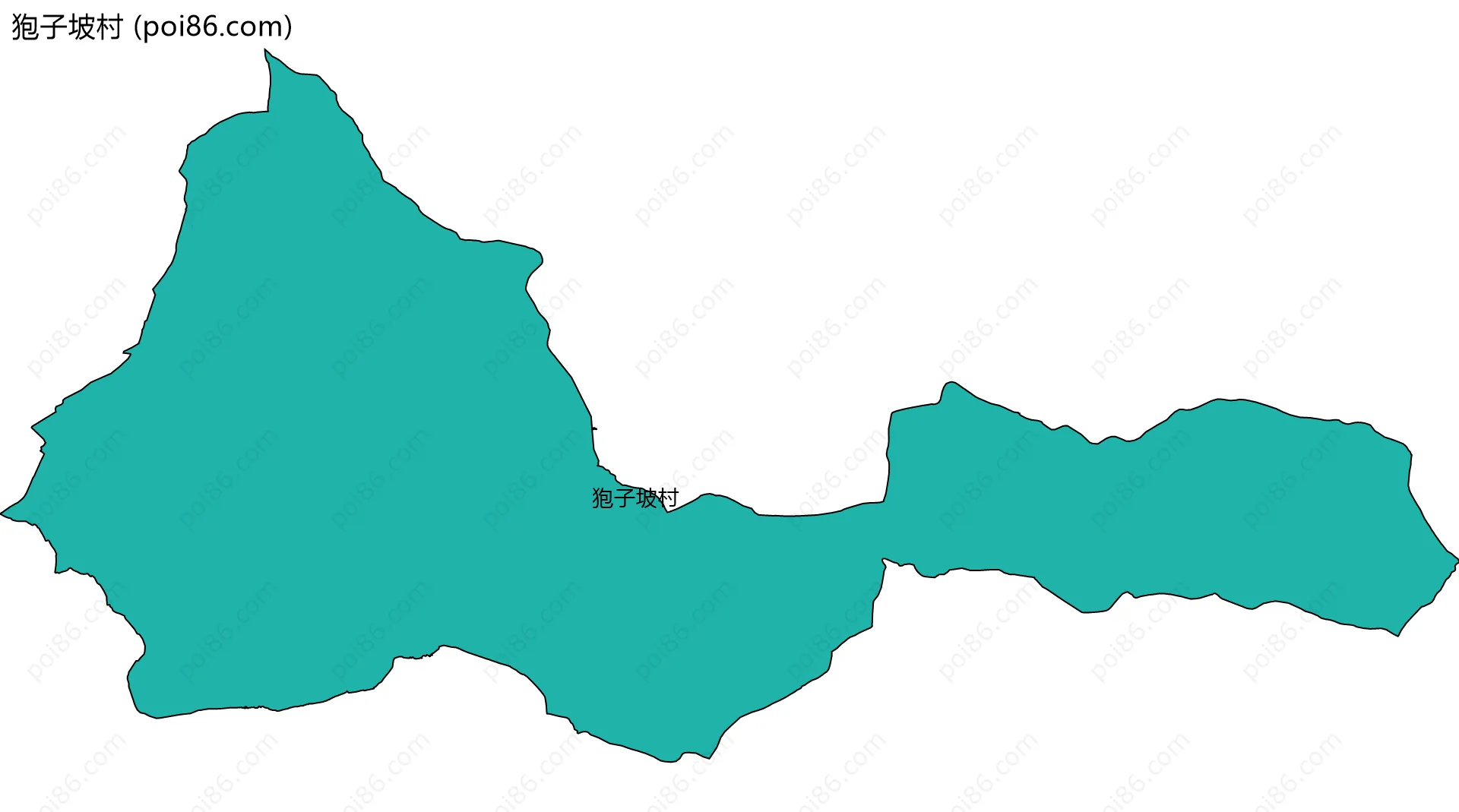 狍子坡村边界地图