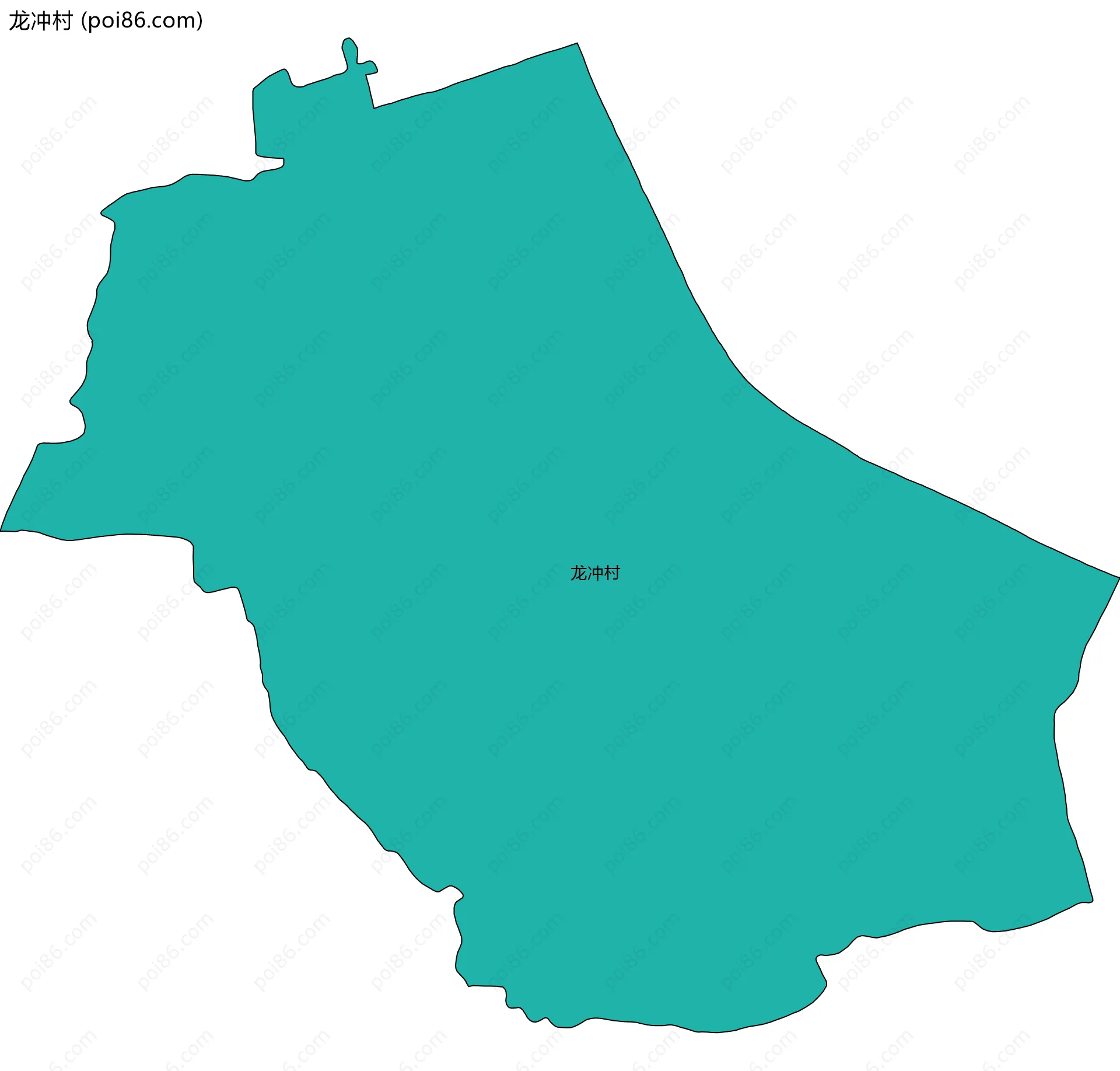 龙冲村边界地图
