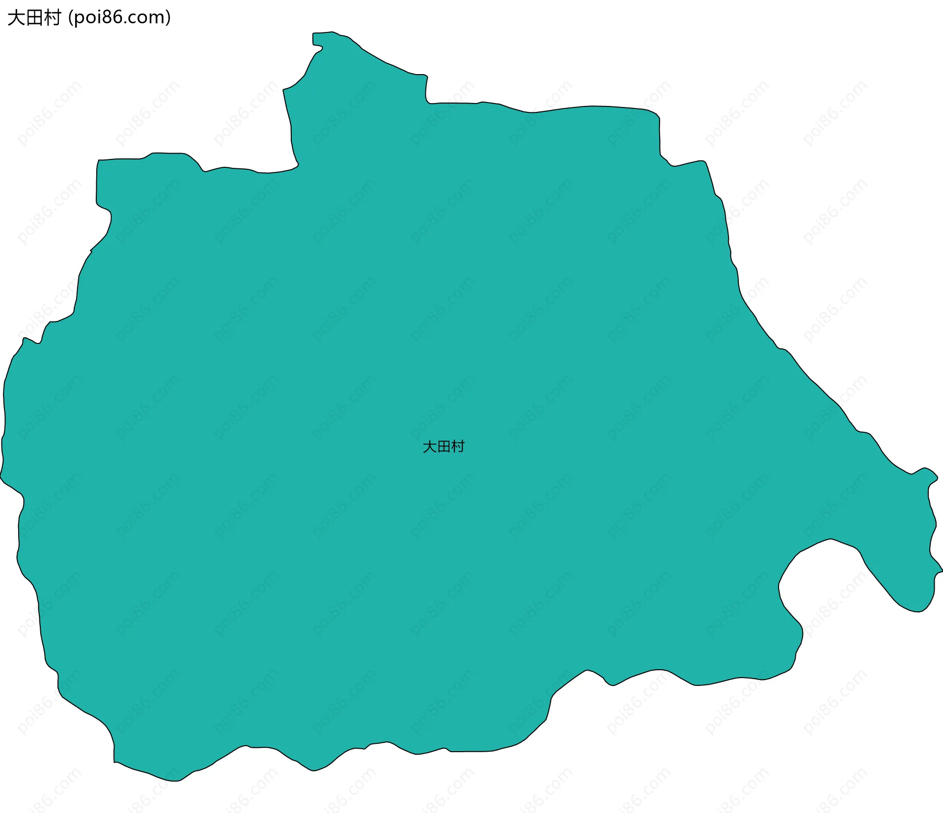 大田村边界地图