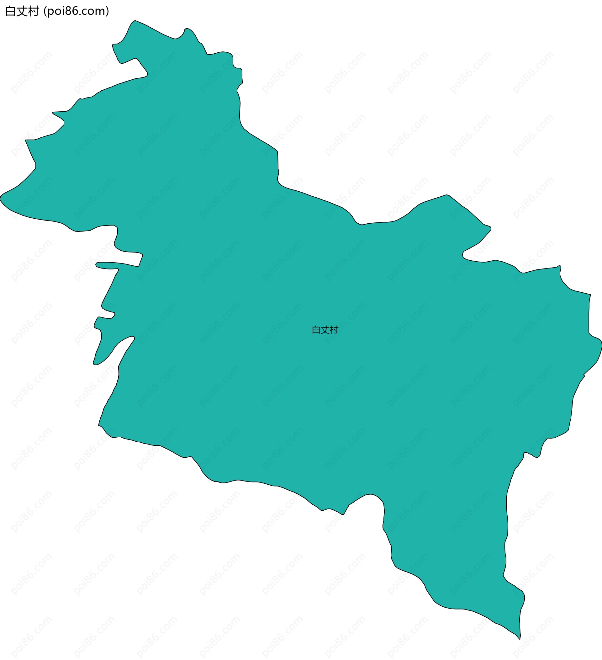 白丈村边界地图