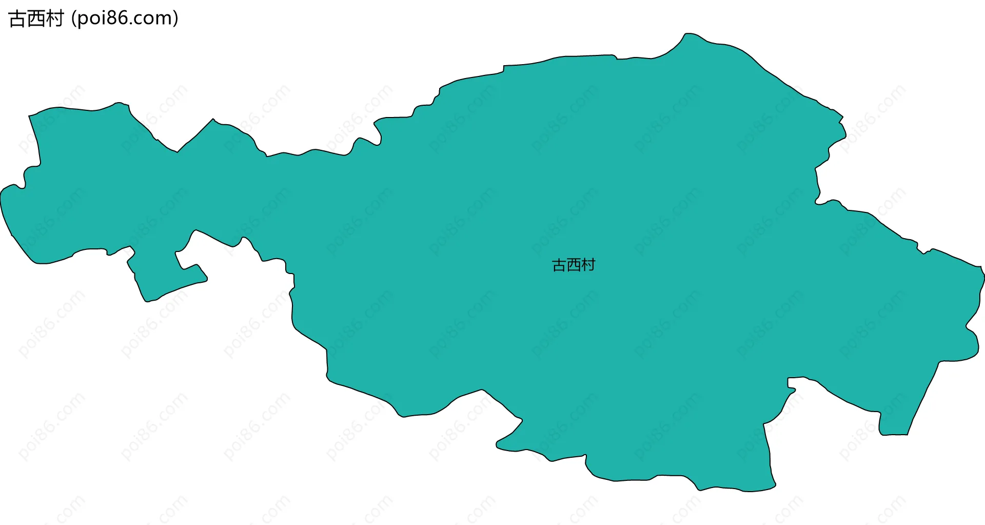 古西村边界地图