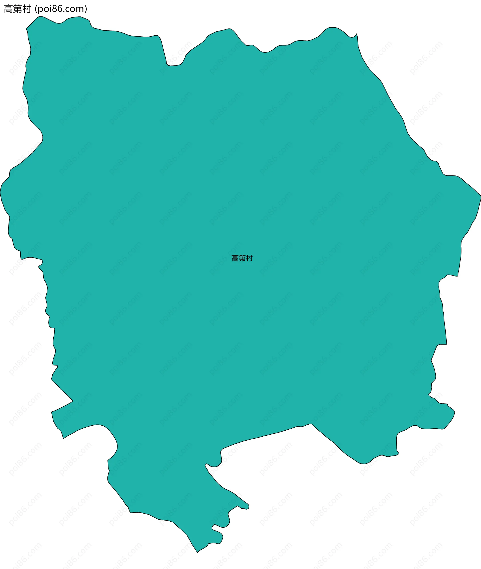 高第村边界地图