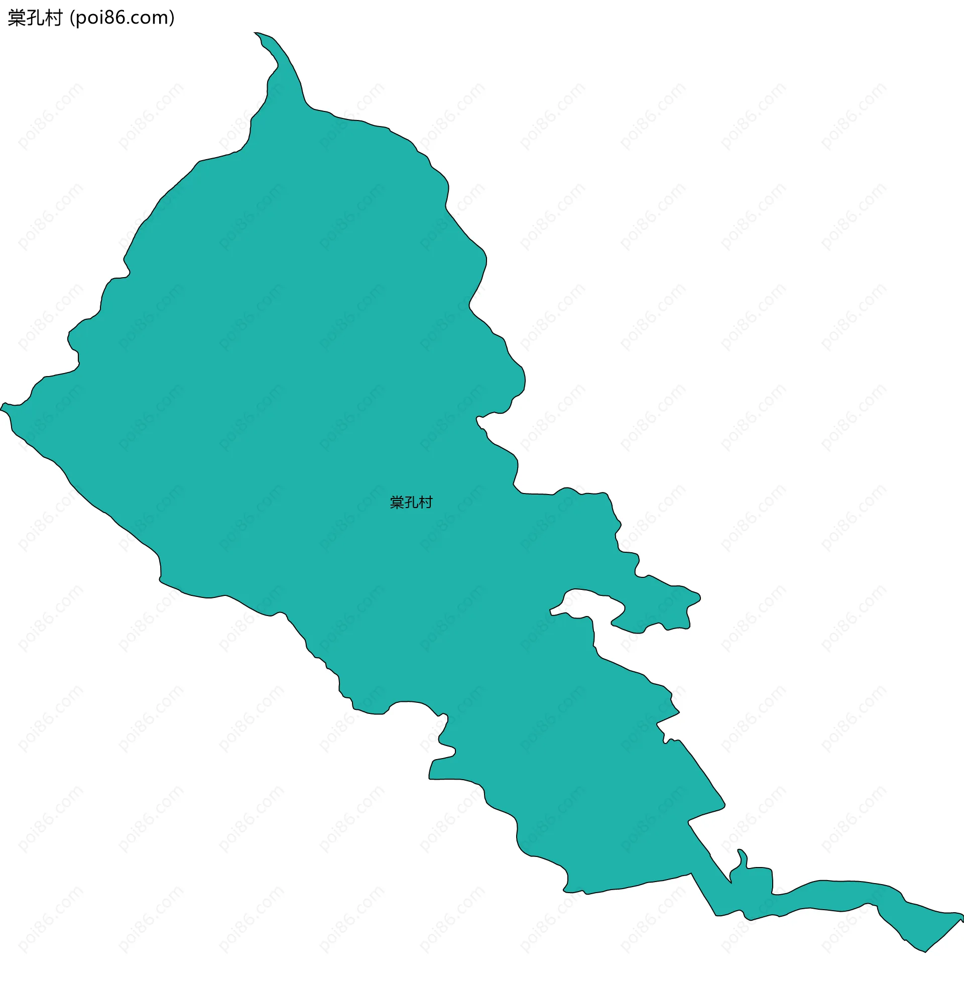 棠孔村边界地图