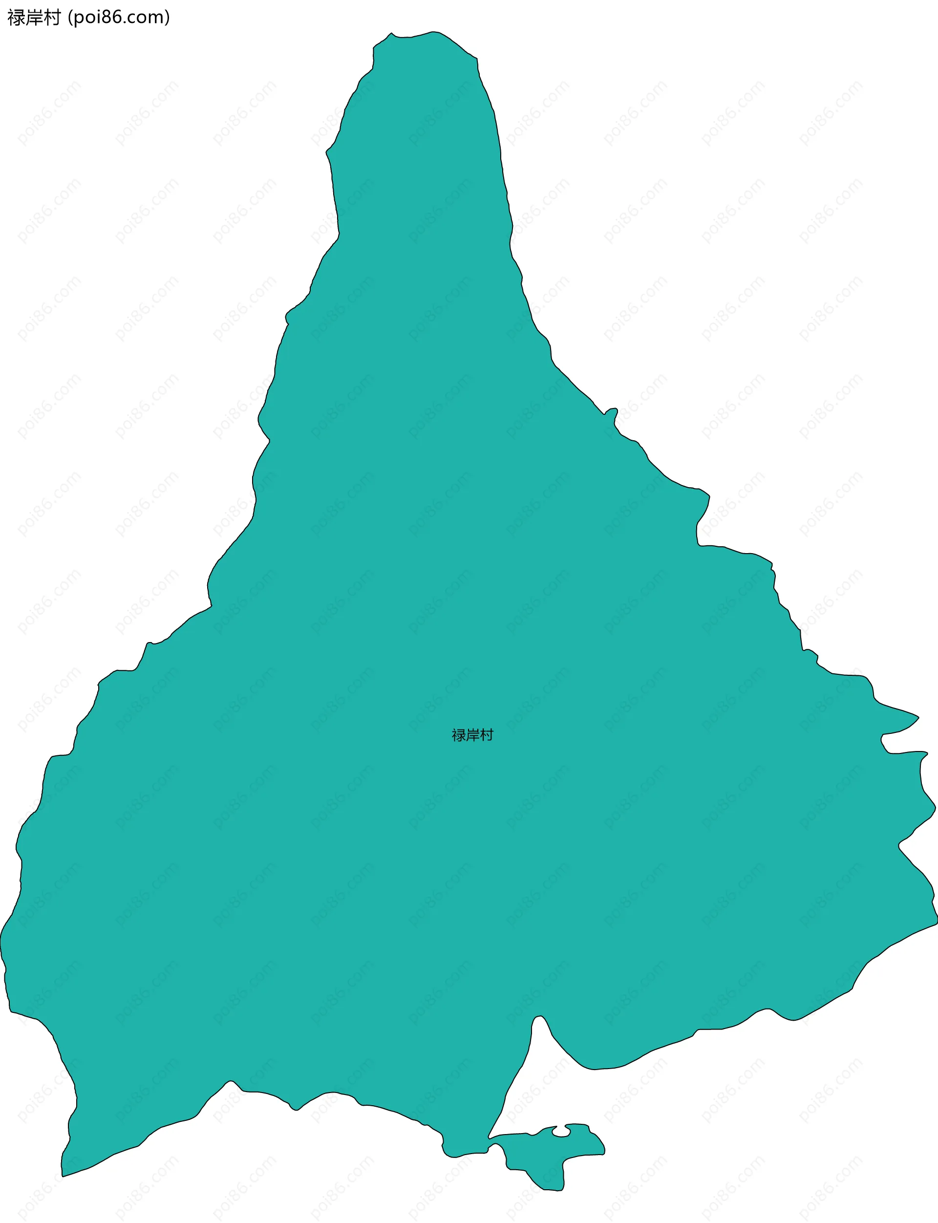 禄岸村边界地图