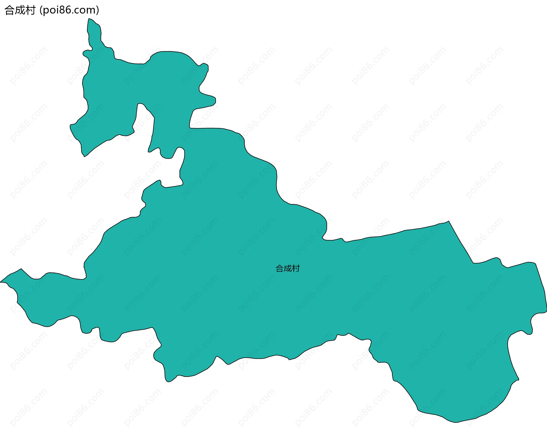 合成村边界地图
