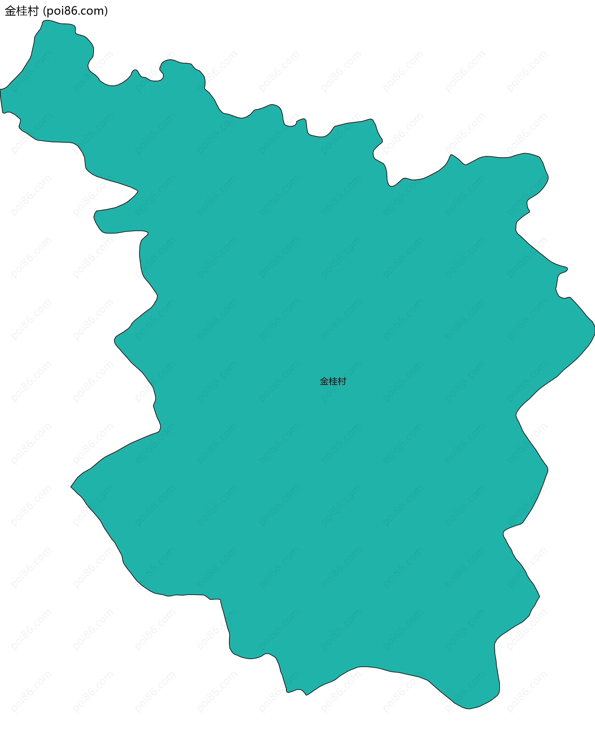 金桂村边界地图