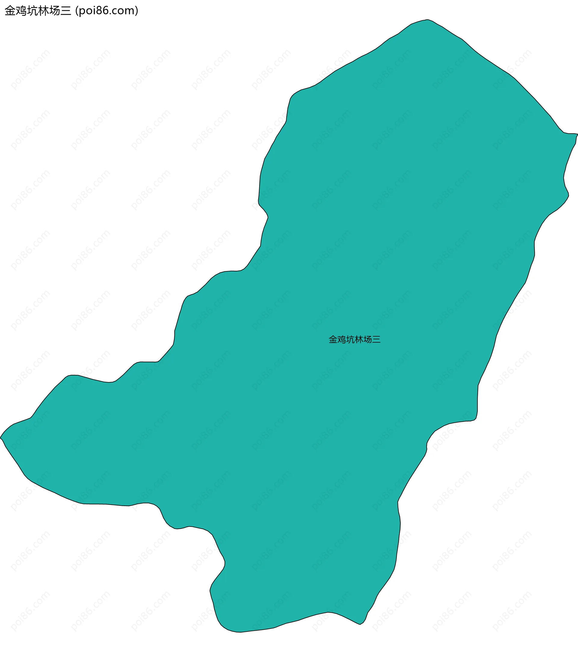 金鸡坑林场三边界地图