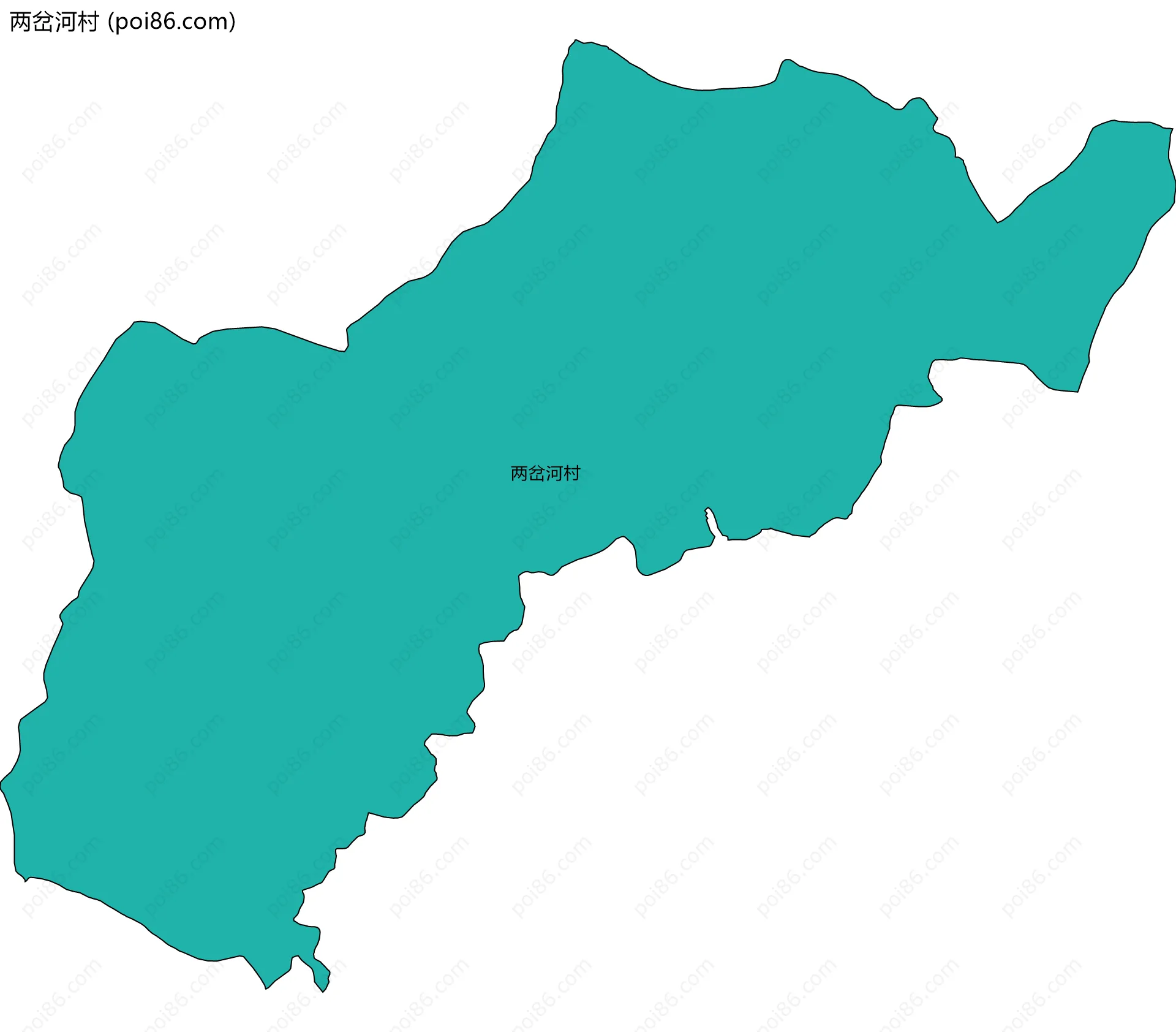 两岔河村边界地图