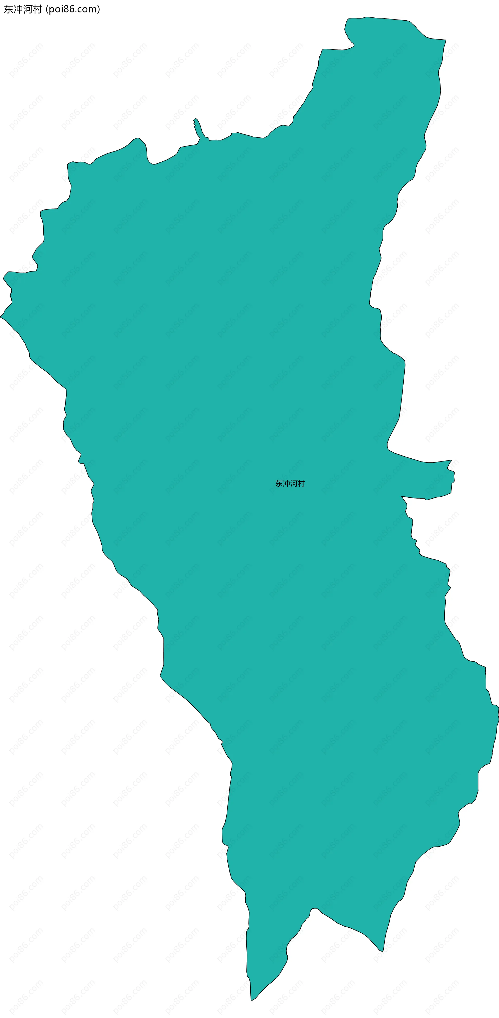 东冲河村边界地图