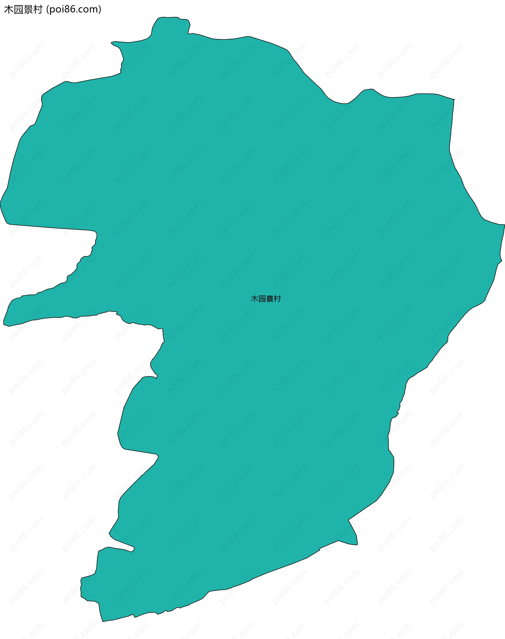 木园景村边界地图