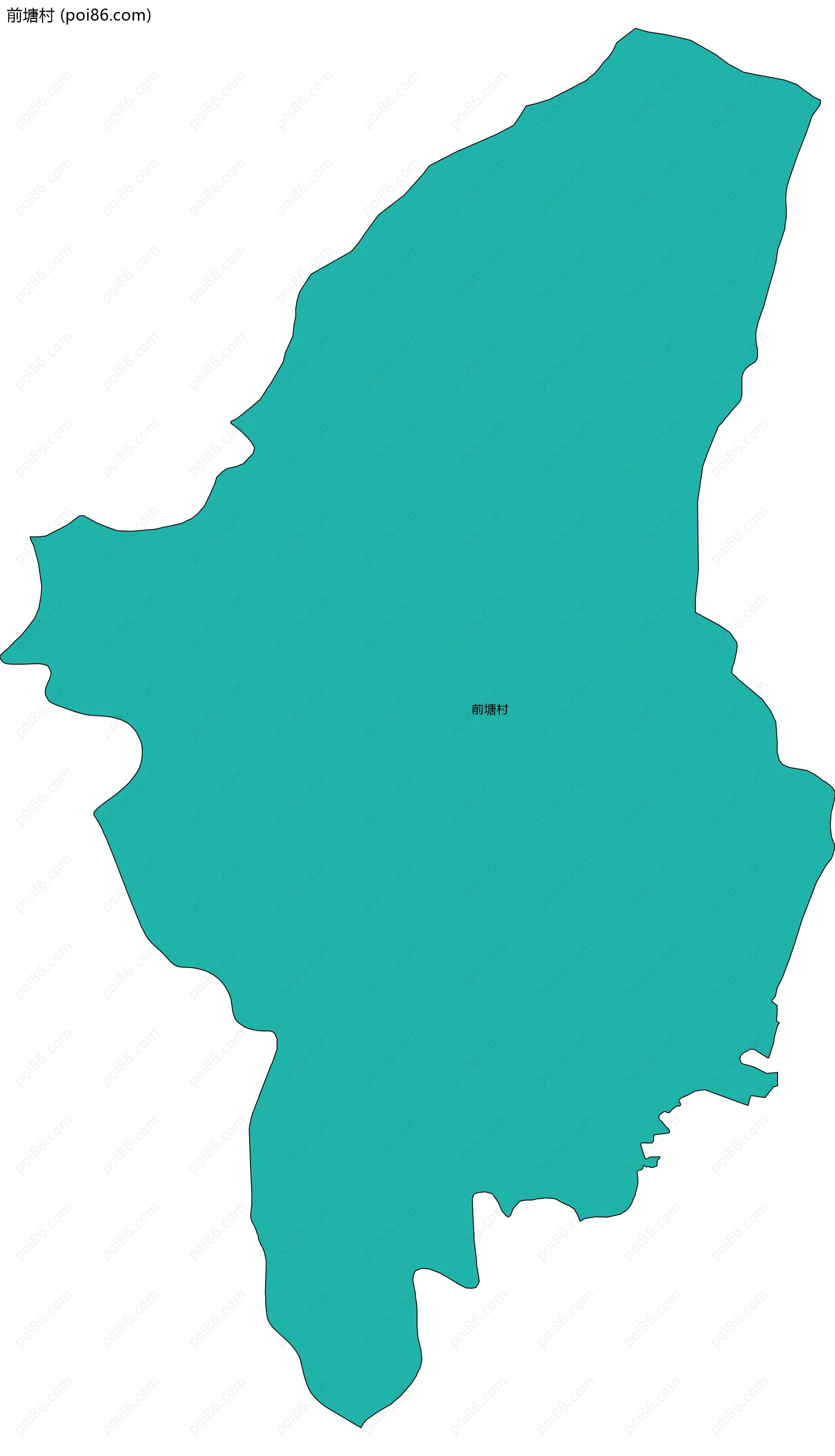 前塘村边界地图