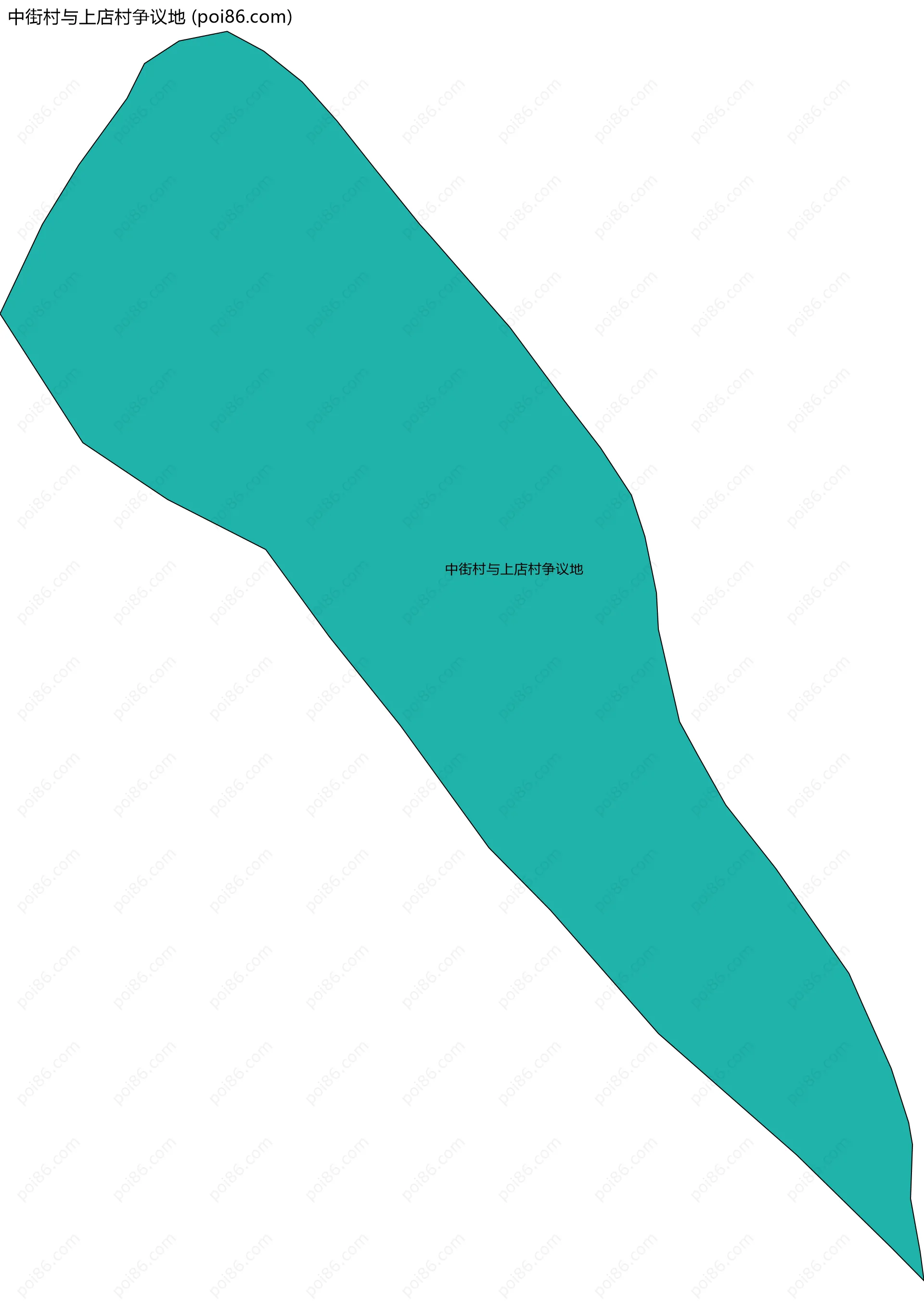 中街村与上店村争议地边界地图