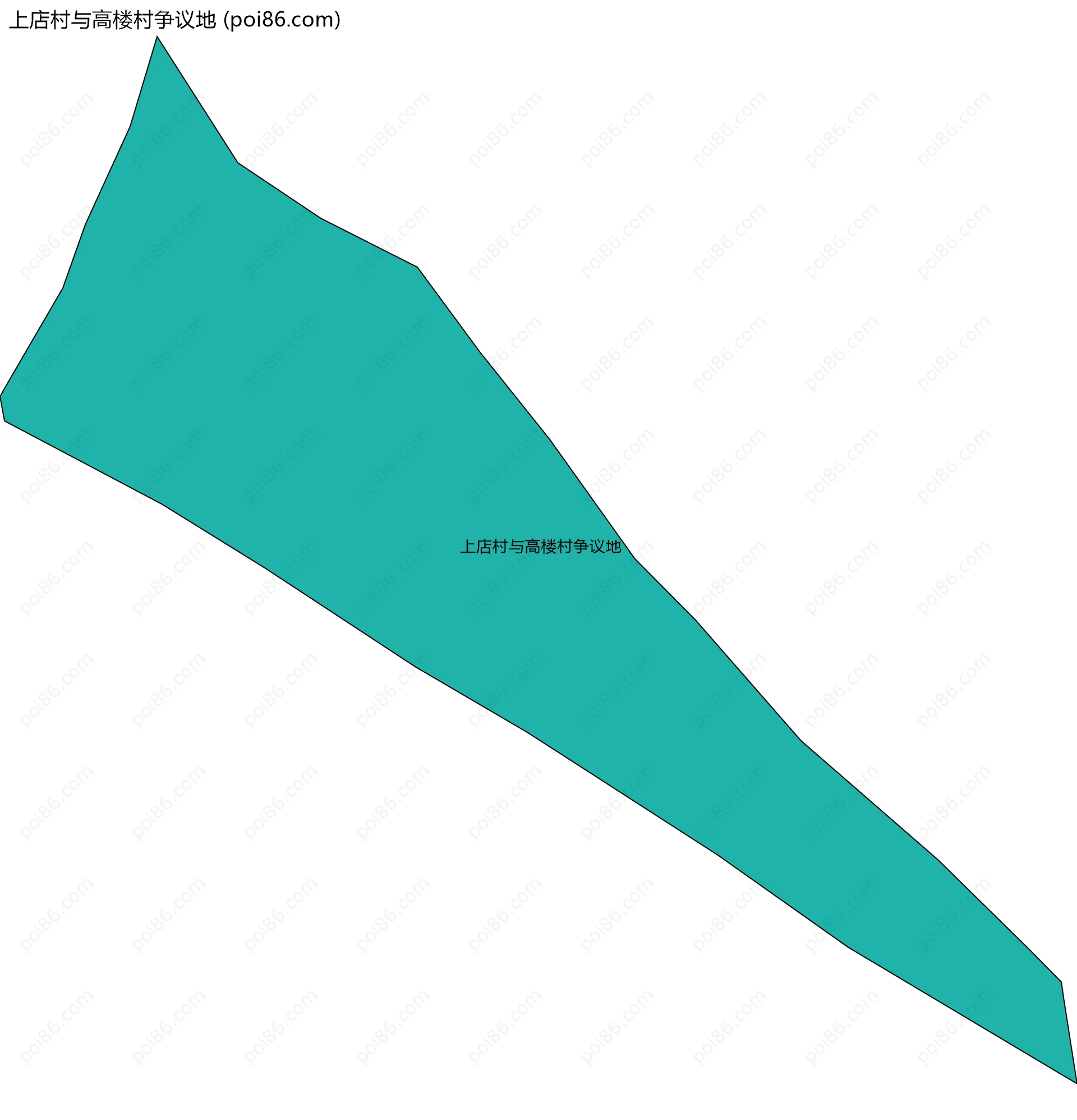 上店村与高楼村争议地边界地图