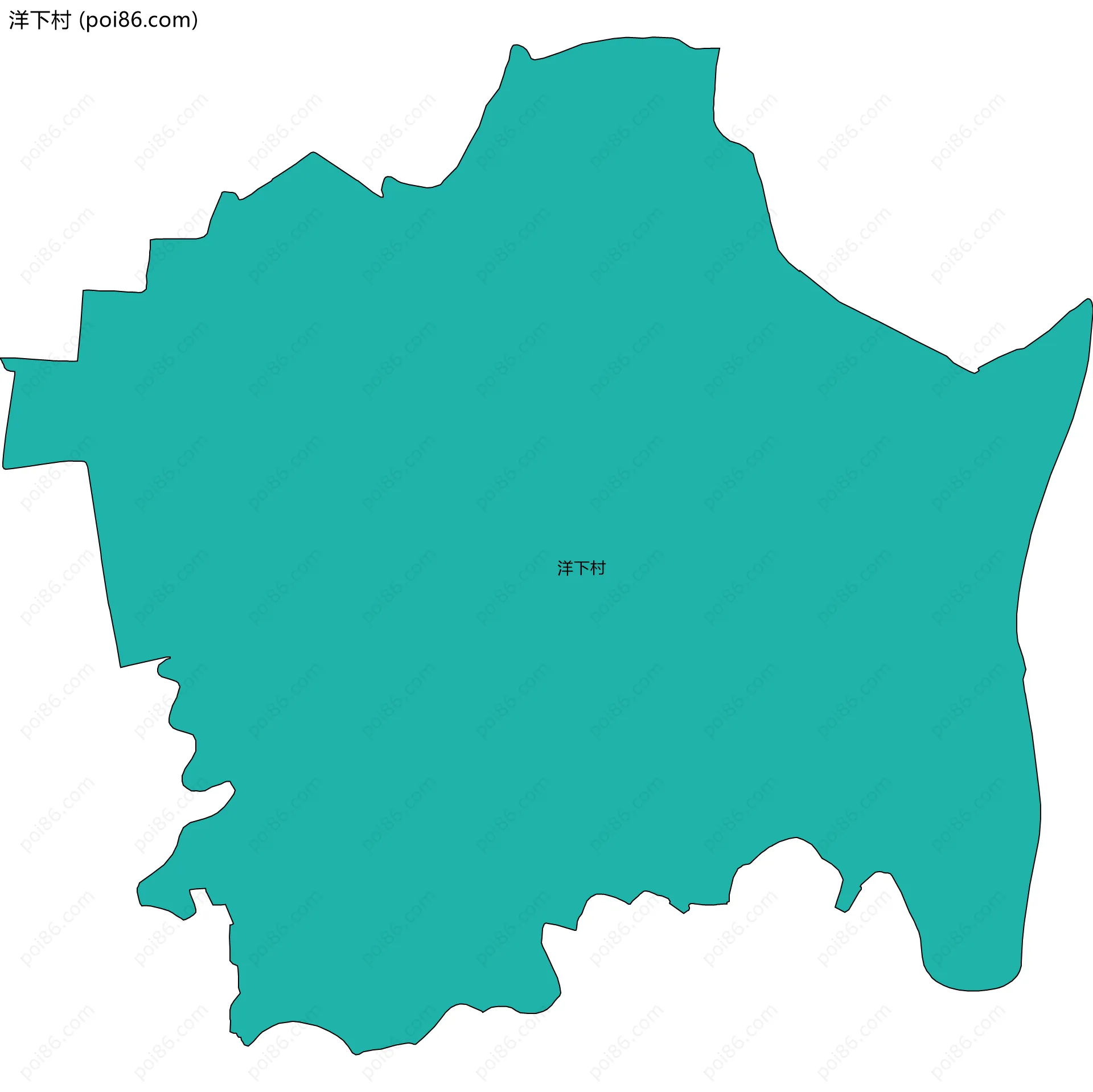洋下村边界地图