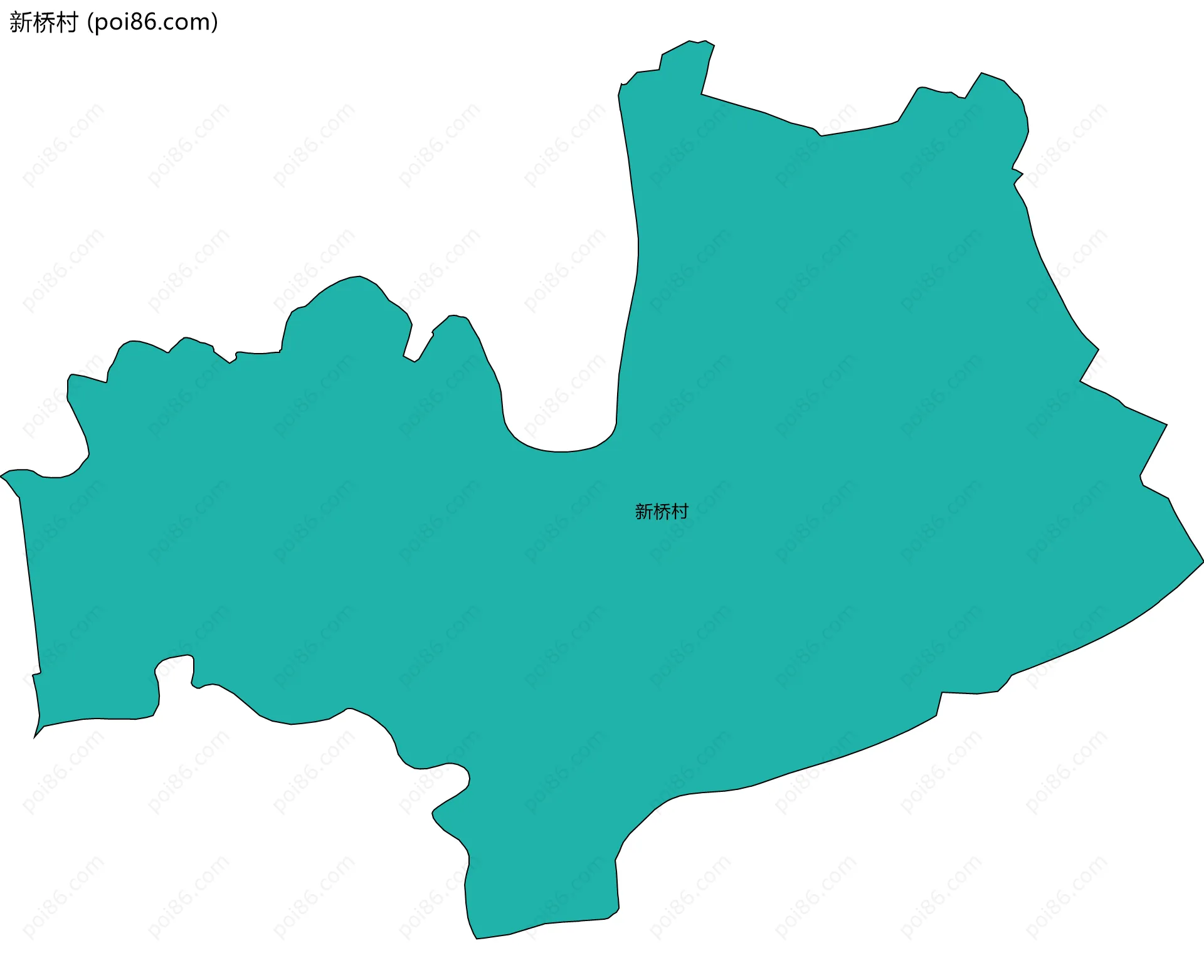 新桥村边界地图