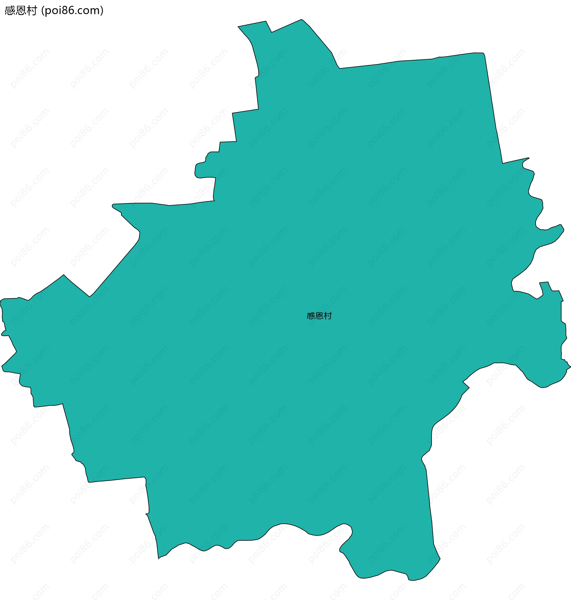 感恩村边界地图