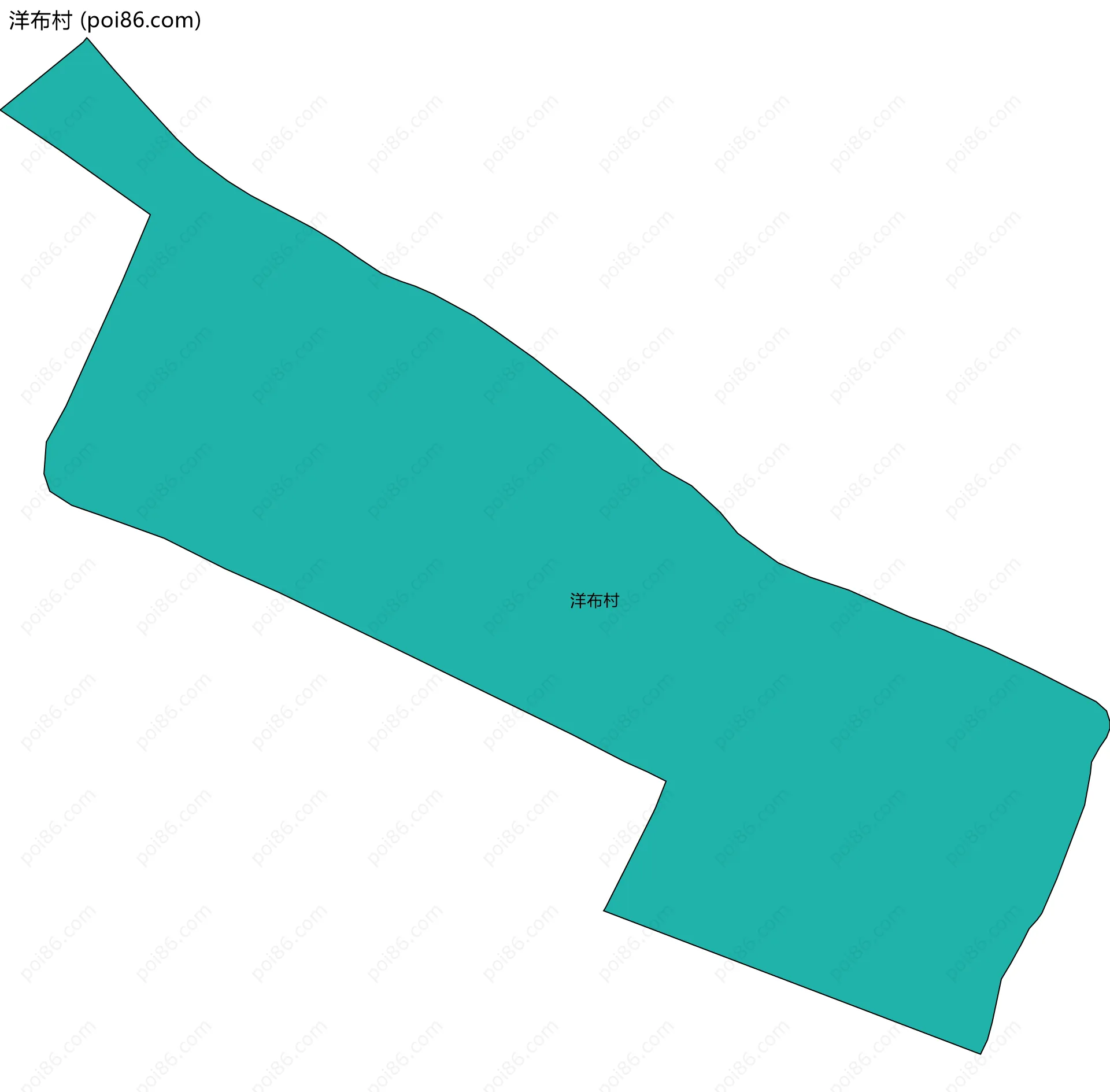 洋布村边界地图