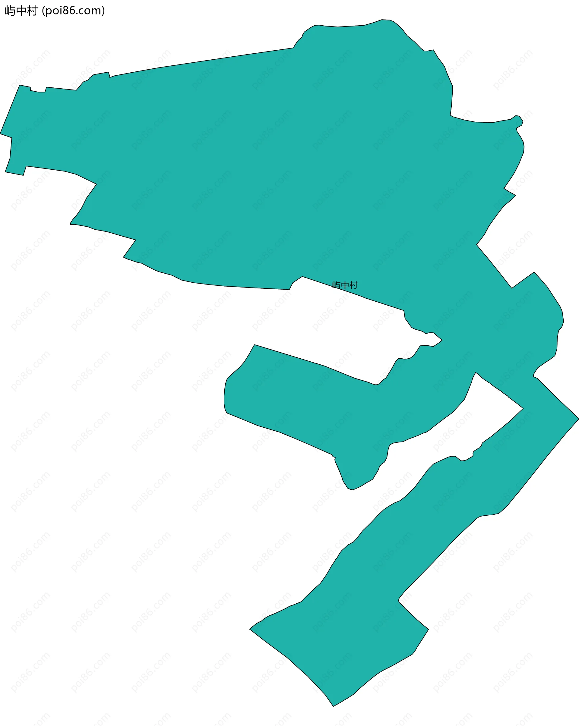 屿中村边界地图