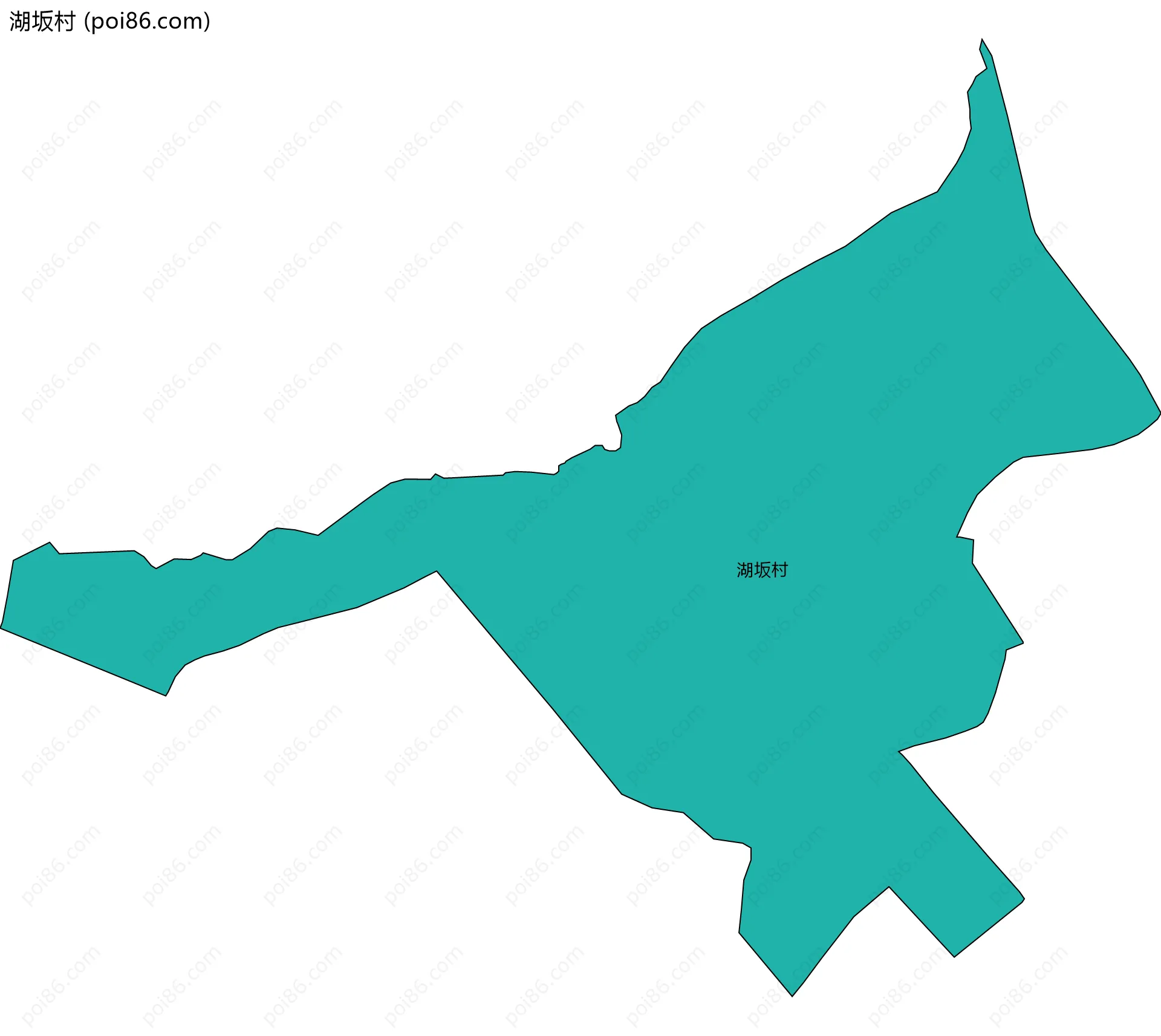 湖坂村边界地图