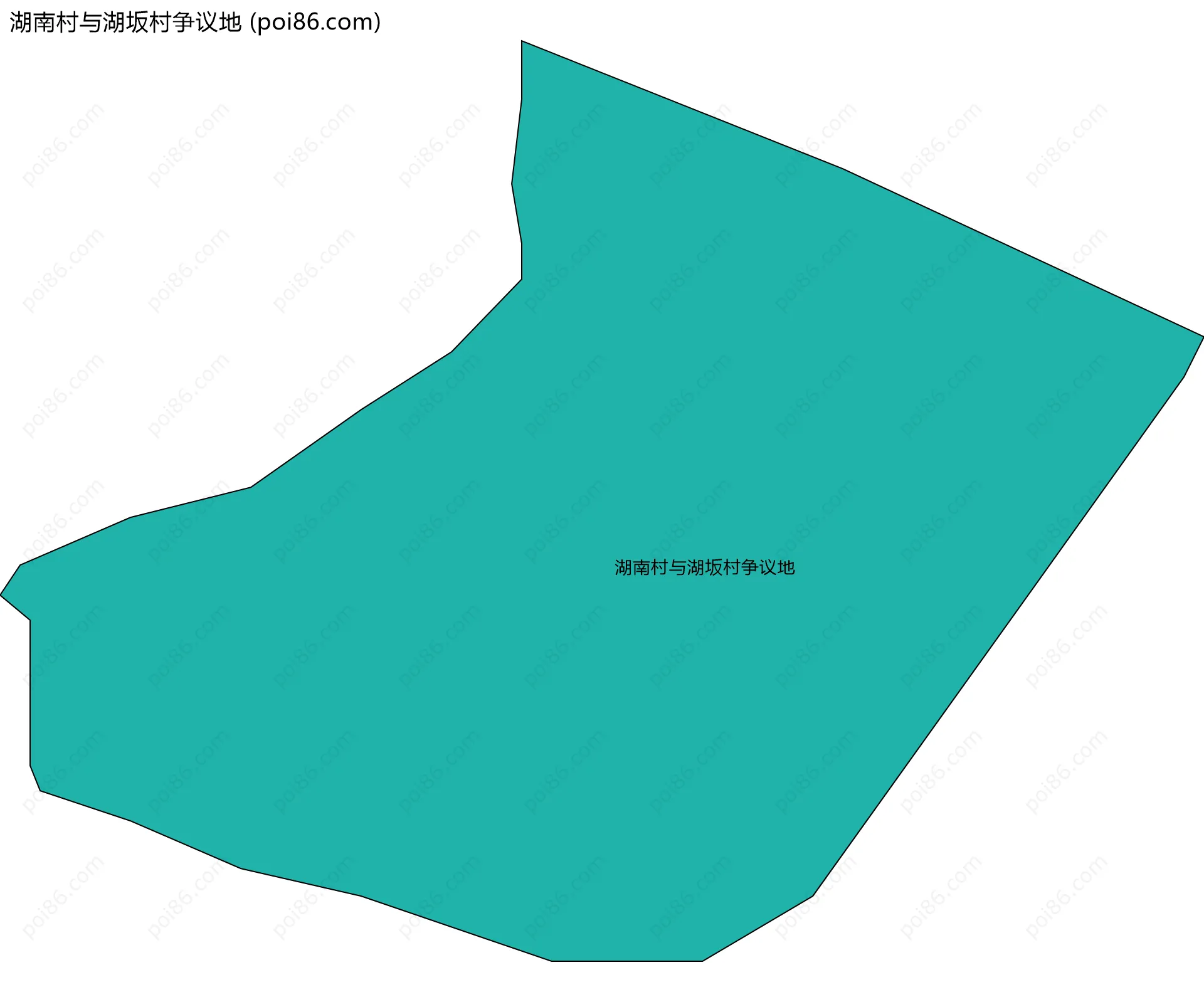湖南村与湖坂村争议地边界地图
