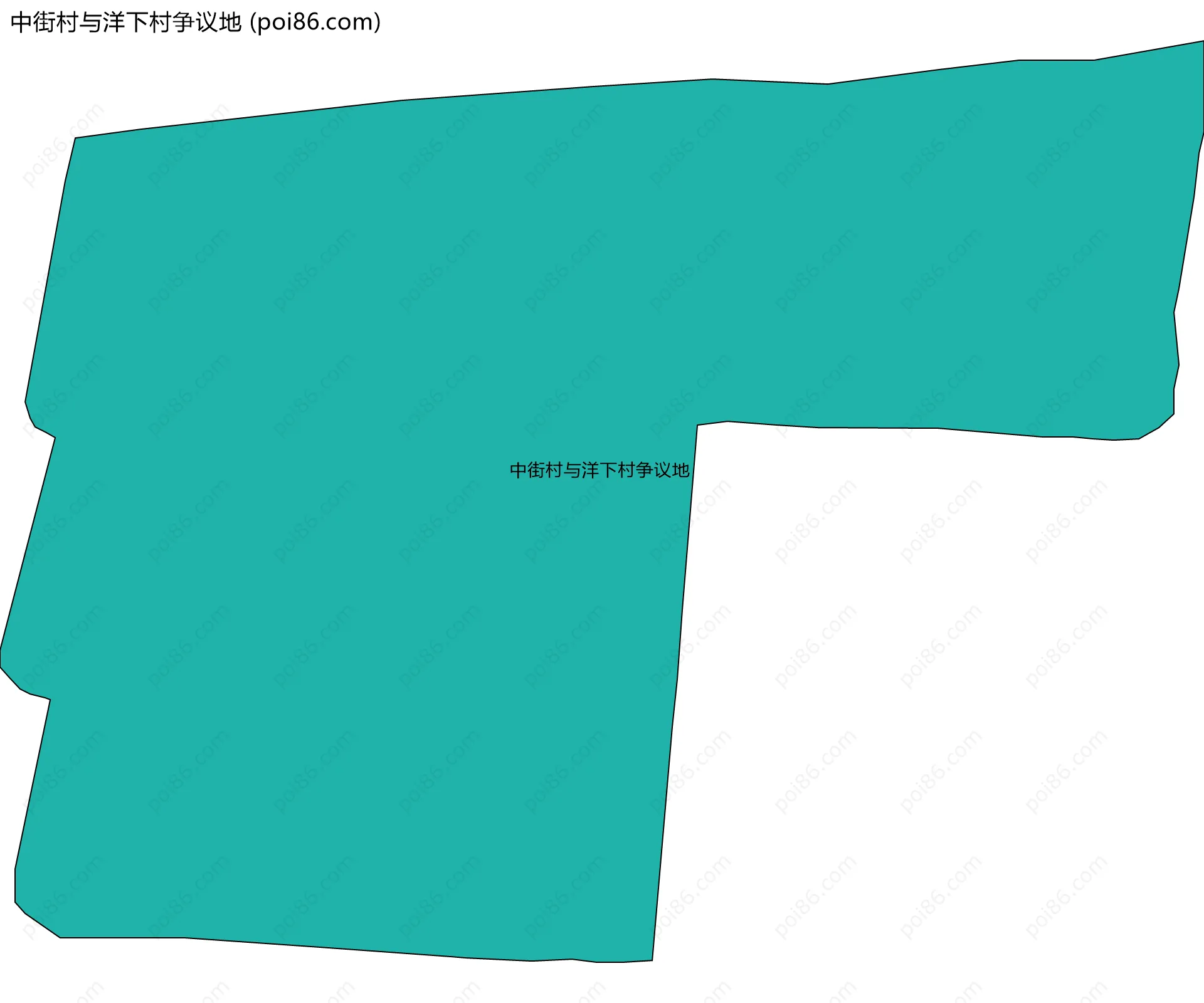 中街村与洋下村争议地边界地图