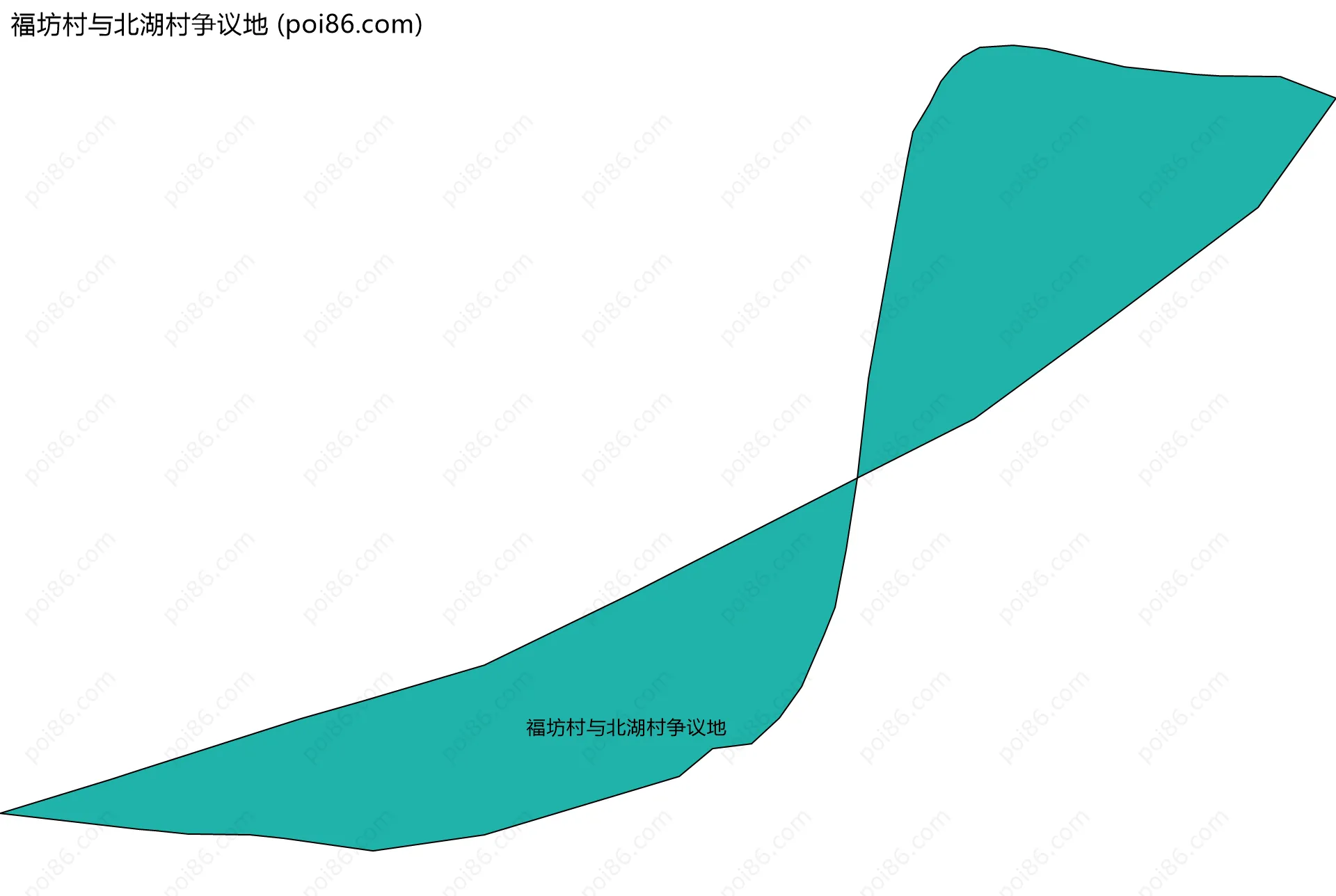 福坊村与北湖村争议地边界地图