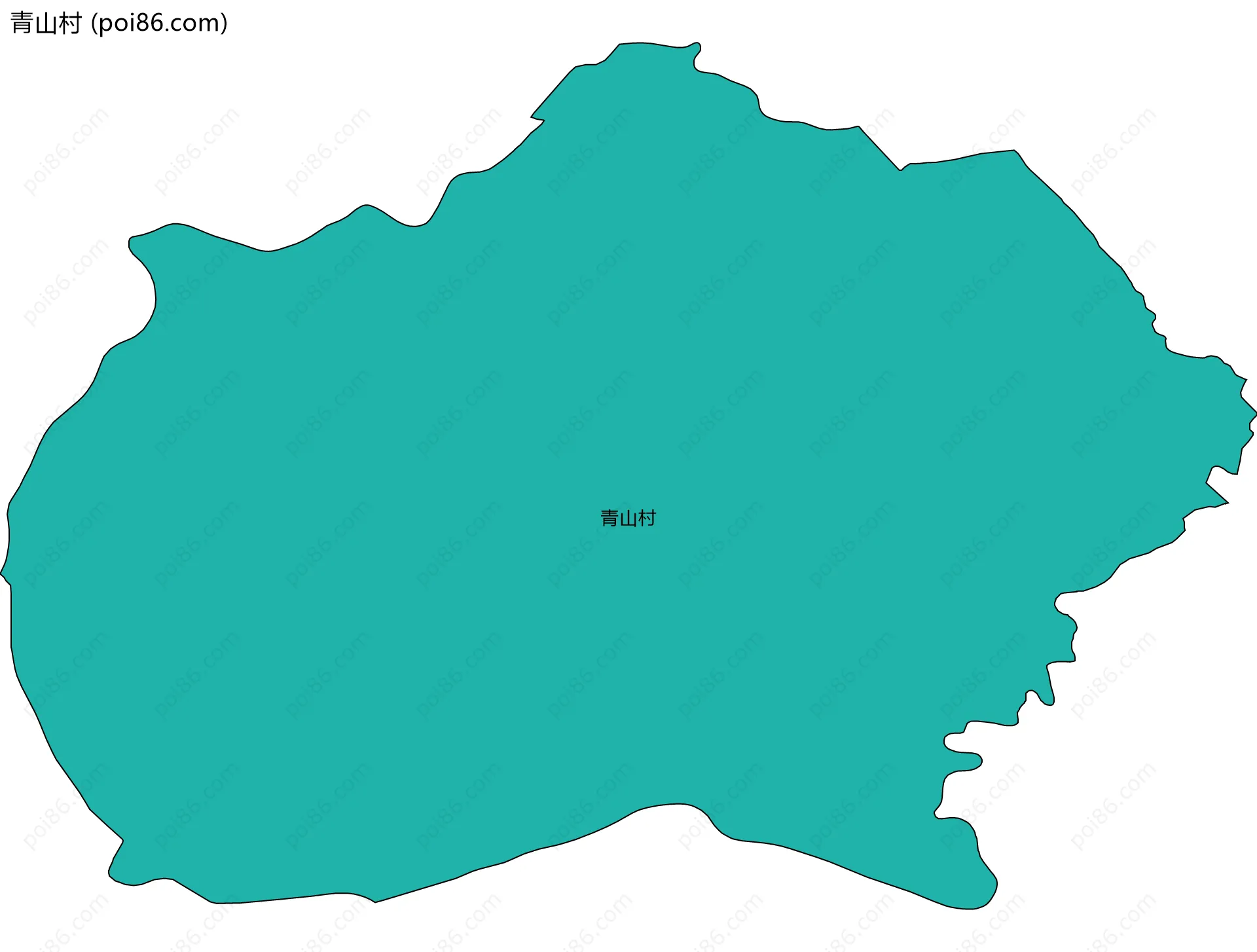 青山村边界地图