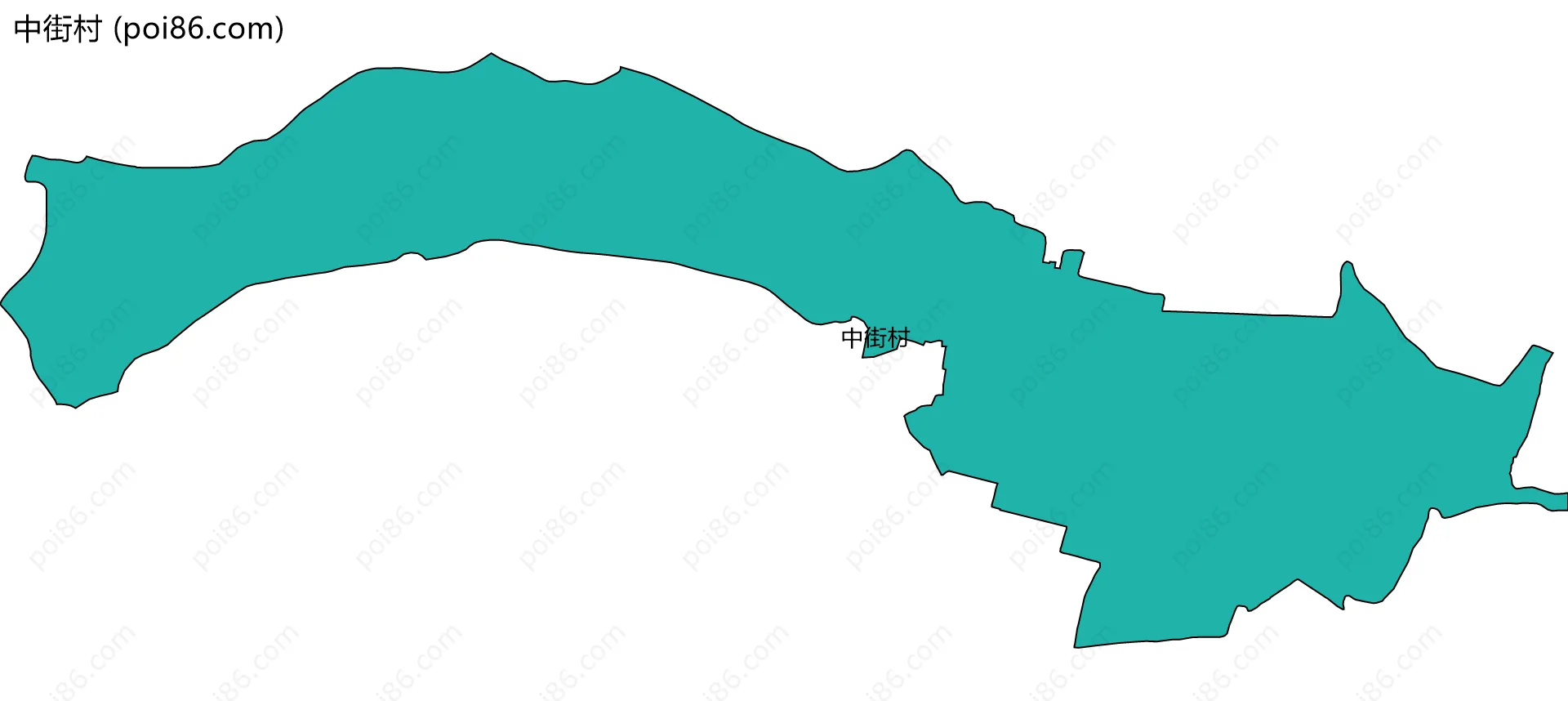 中街村边界地图